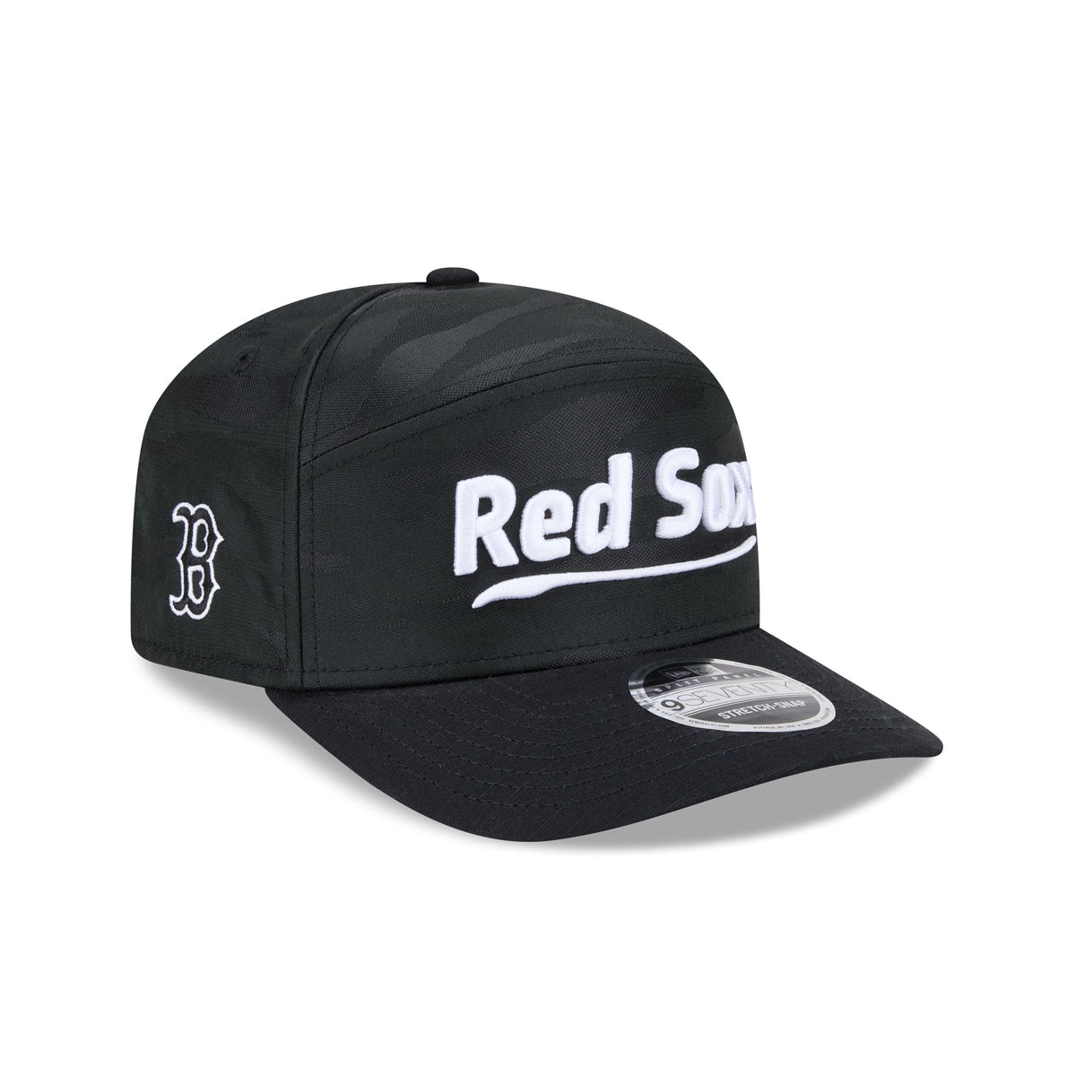 Boston Red Sox Black Camo Split Panel 9SEVENTY Stretch-Snap Hat