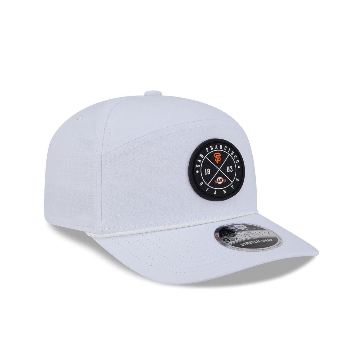 San Francisco Giants Circle Logo White Split Panel 9SEVENTY Stretch-Snap Hat