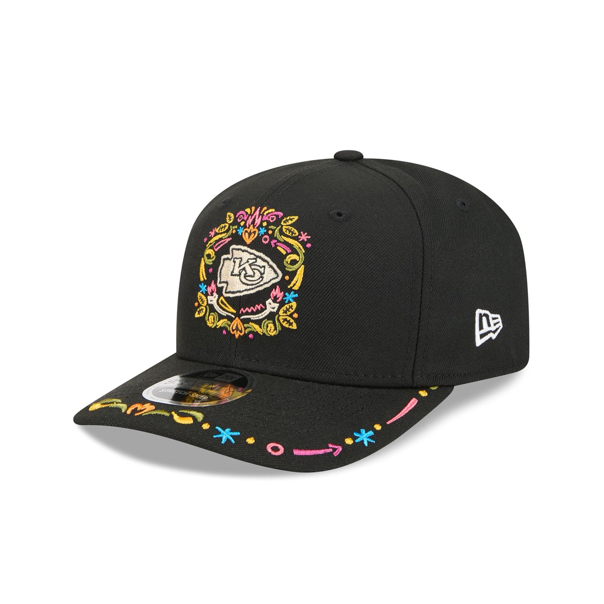 Kansas City Chiefs Black Color Pop 9SEVENTY Stretch-Snap Hat