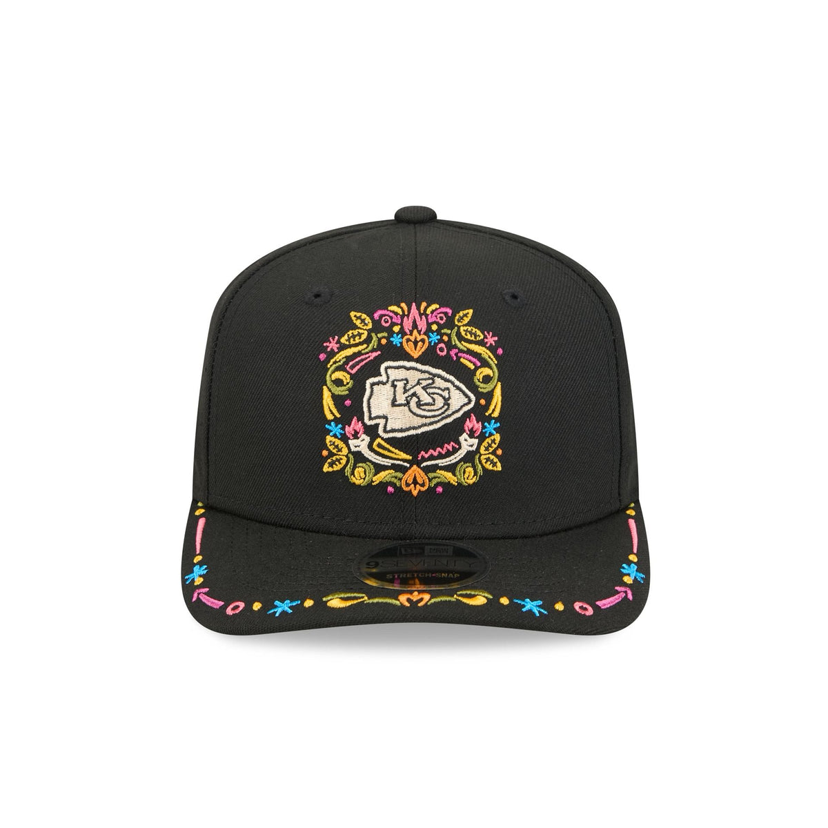 Kansas City Chiefs Black Color Pop 9SEVENTY Stretch-Snap Hat
