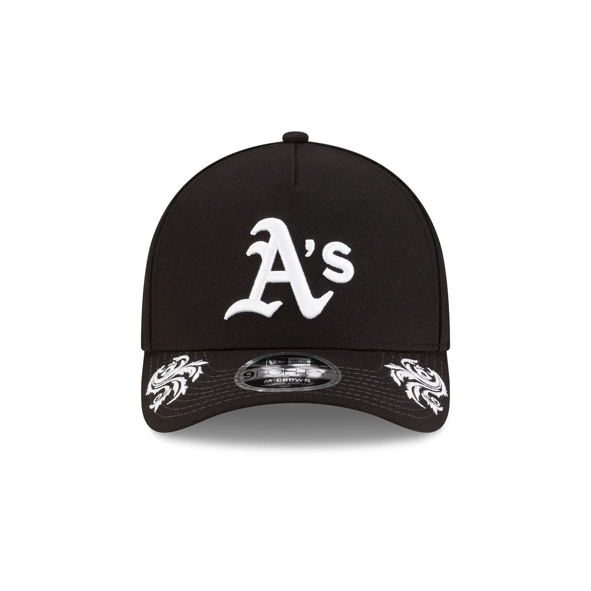 Athletics Script Black and White 9FORTY M-Crown A-Frame Snapback Hat