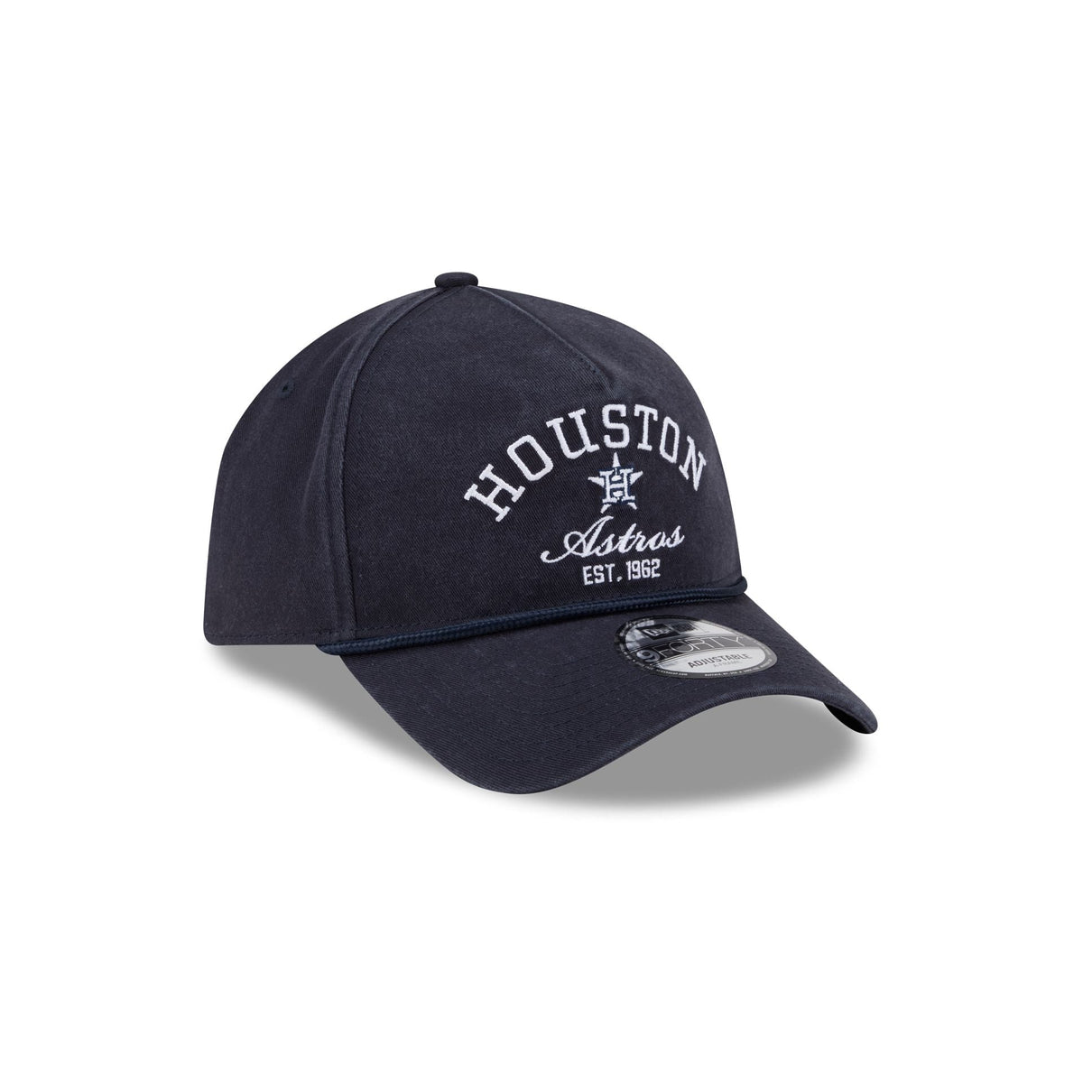 Houston Astros Stacked Rope 9FORTY A-Frame Snapback Hat
