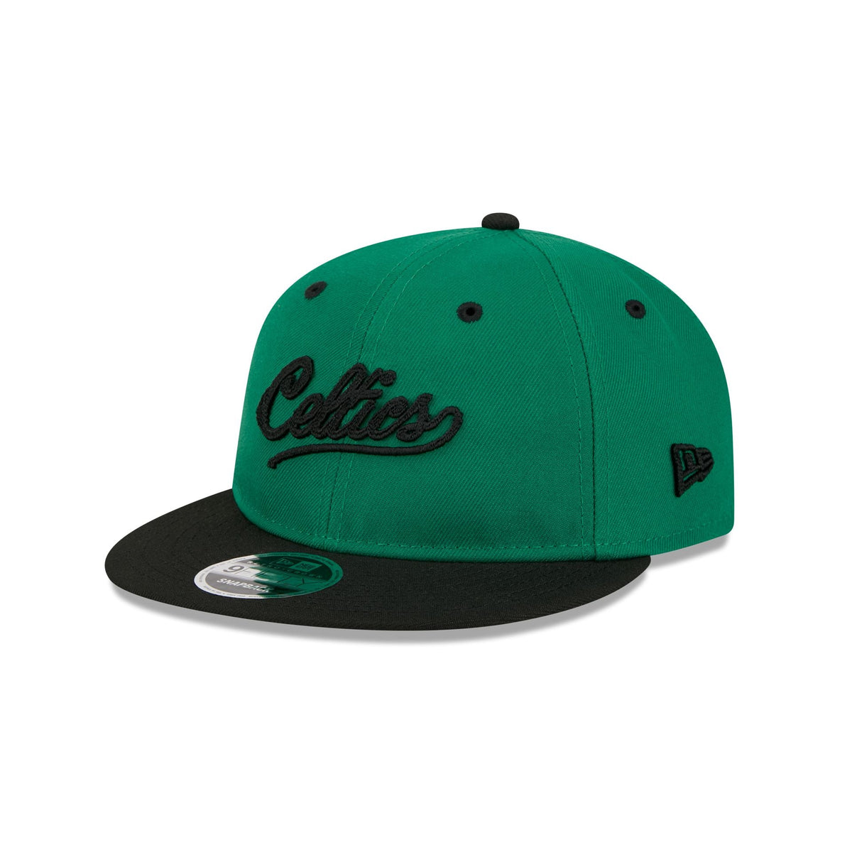 Boston Celtics Chainstitch Script Retro Crown 9FIFTY Snapback Hat