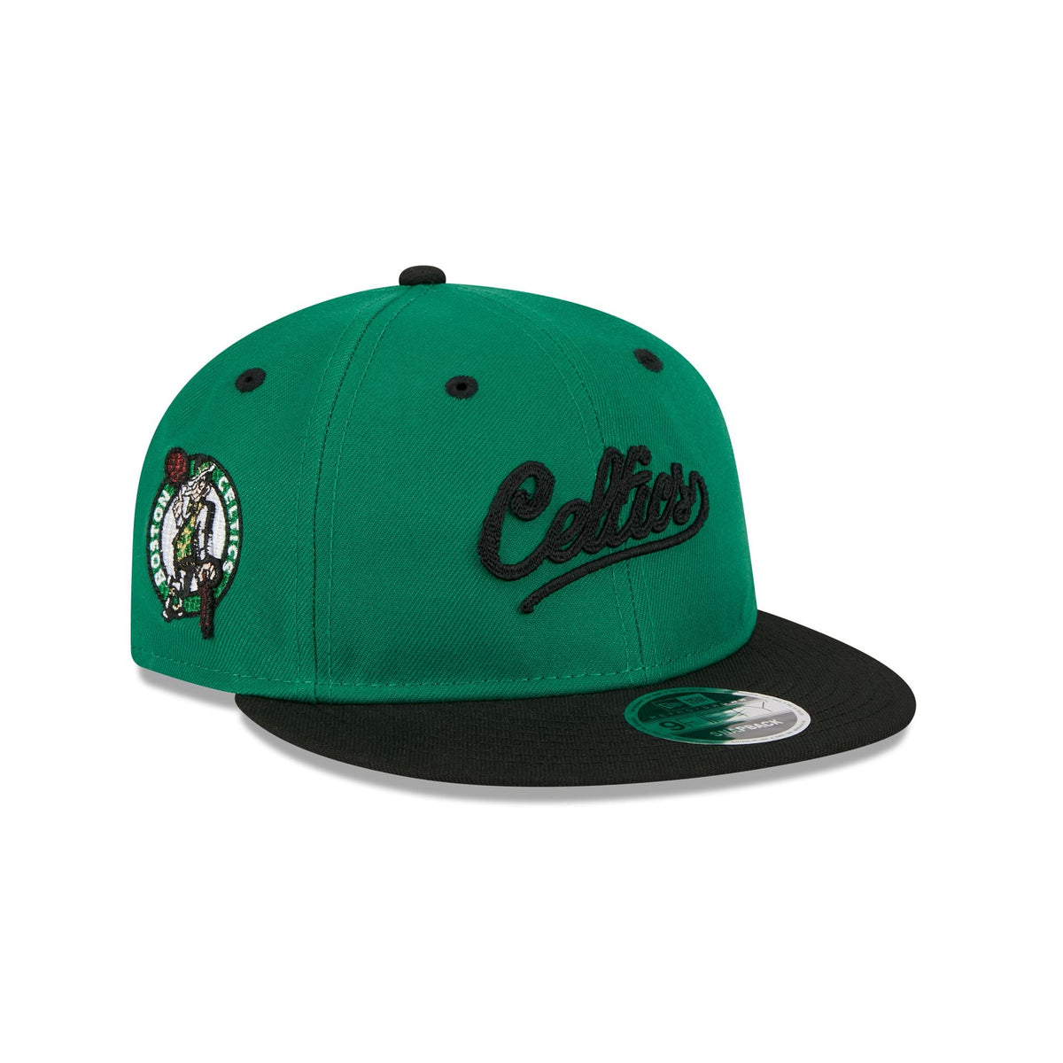 Boston Celtics Chainstitch Script Retro Crown 9FIFTY Snapback Hat