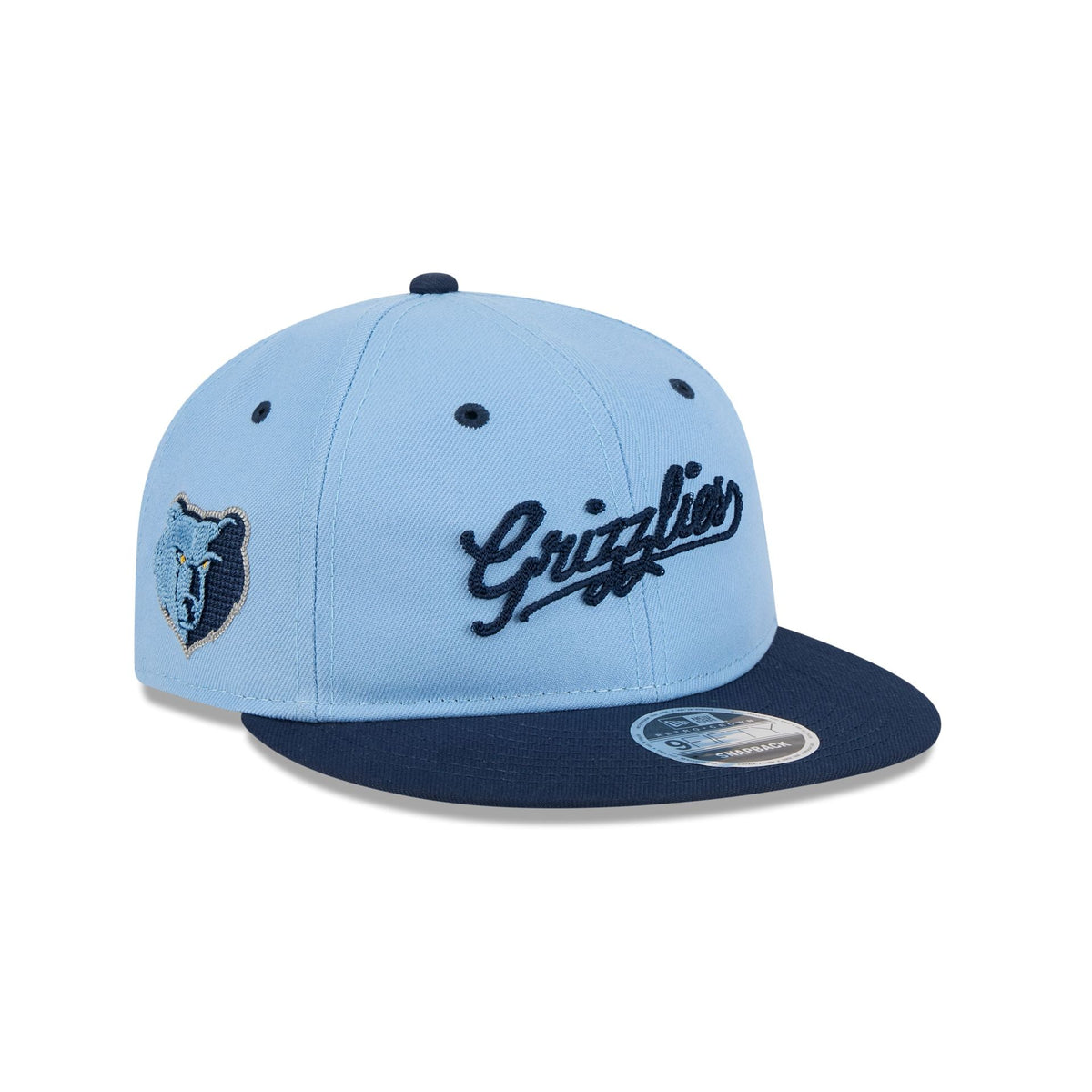 Memphis Grizzlies Chainstitch Script Retro Crown 9FIFTY Snapback Hat