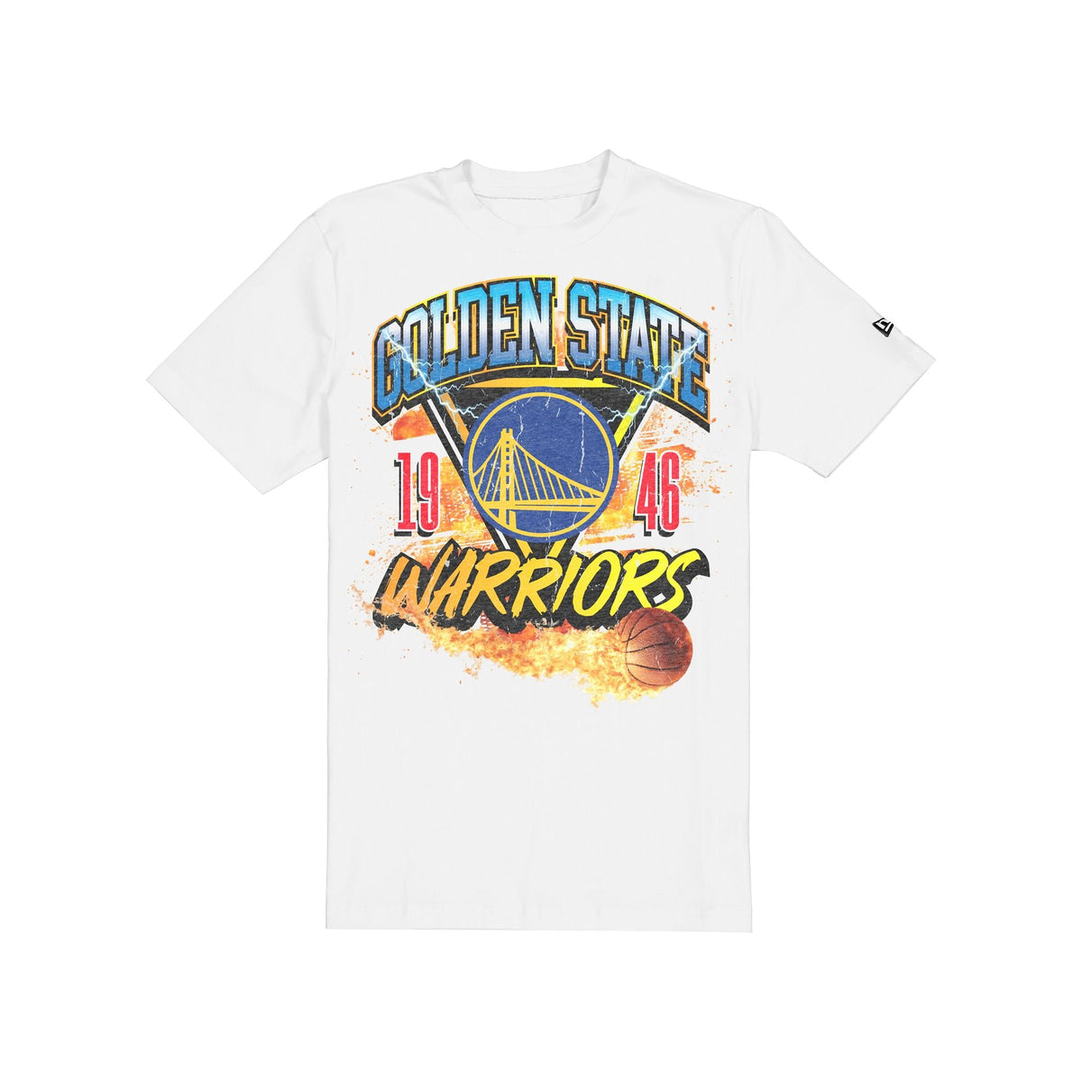Golden State Warriors Lifestyle Graphics Fireball White T-Shirt