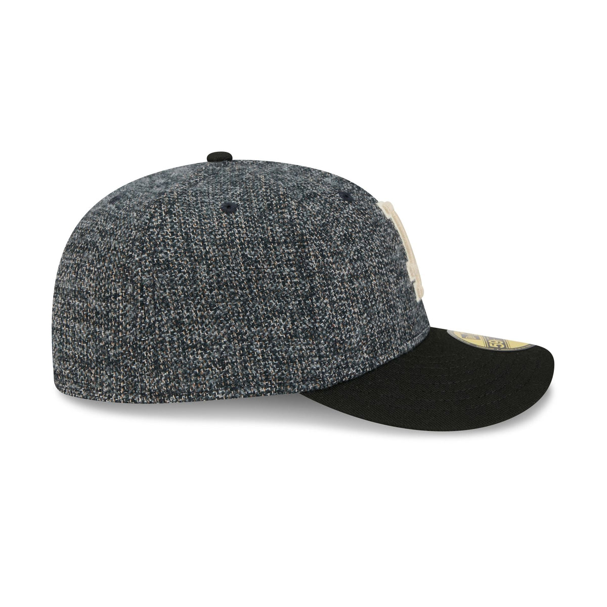 Los Angeles Dodgers Three Looms Tweedy Cotton Black 59FIFTY Fitted Hat