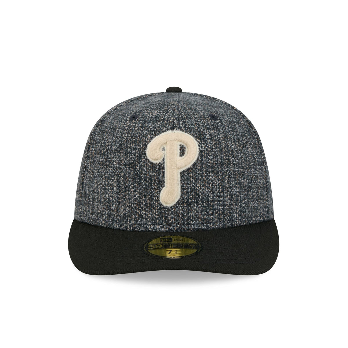 Philadelphia Phillies Three Looms Tweedy Cotton Black 59FIFTY Fitted Hat