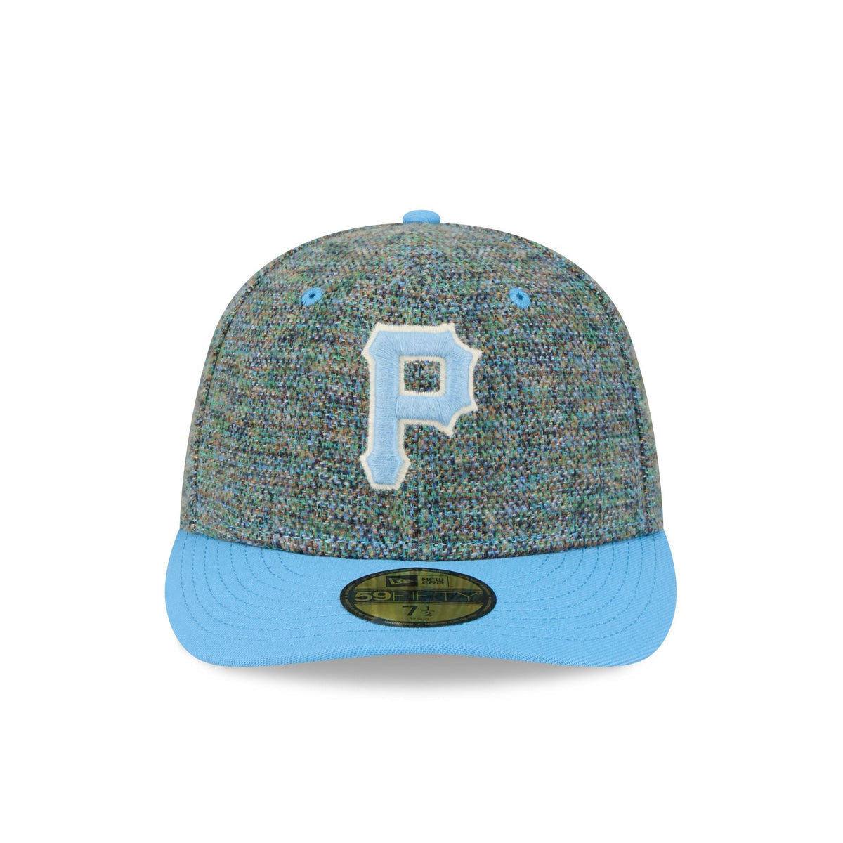 Pittsburgh Pirates Three Looms Tweedy Cotton Radiant Blue 59FIFTY Fitted Hat