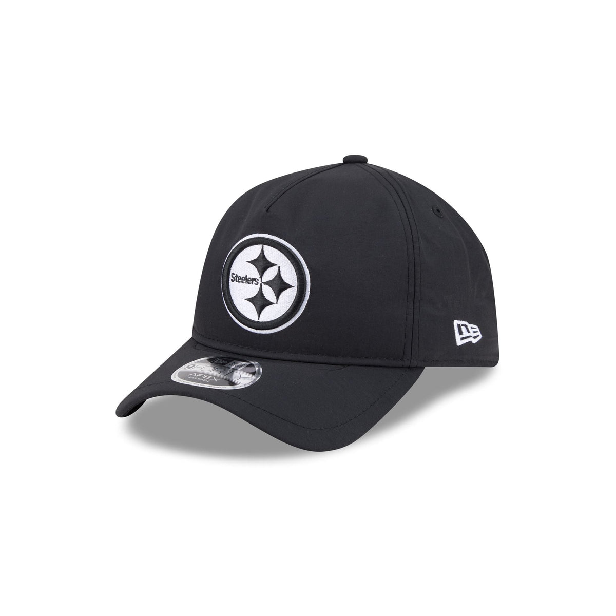 Pittsburgh Steelers Black 9FORTY APEX Snapback Hat
