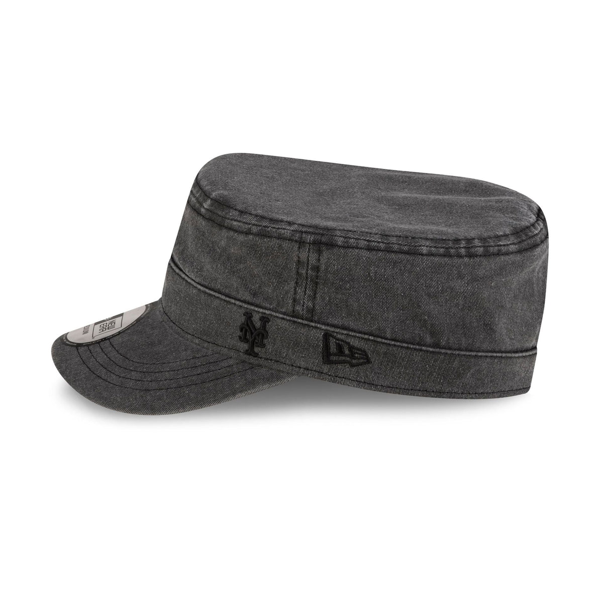 New York Mets Pigment Dye Black Military Cap