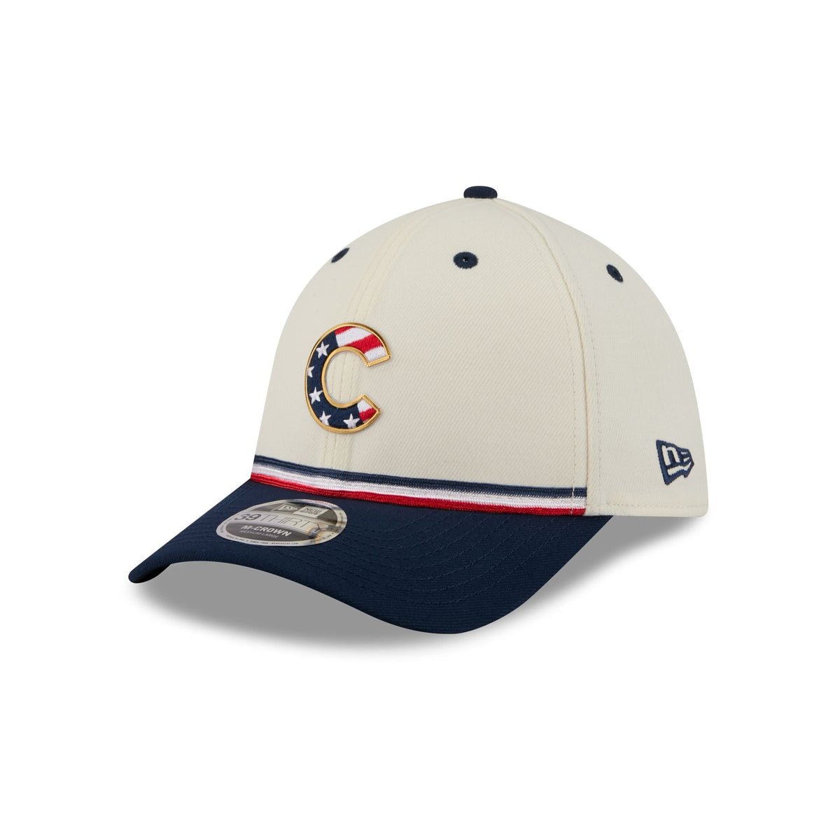 Chicago Cubs Independence Day 2026 39THIRTY M-Crown Stretch Fit Hat