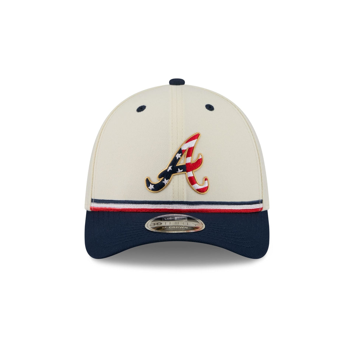 Atlanta Braves Independence Day 2026 39THIRTY M-Crown Stretch Fit Hat