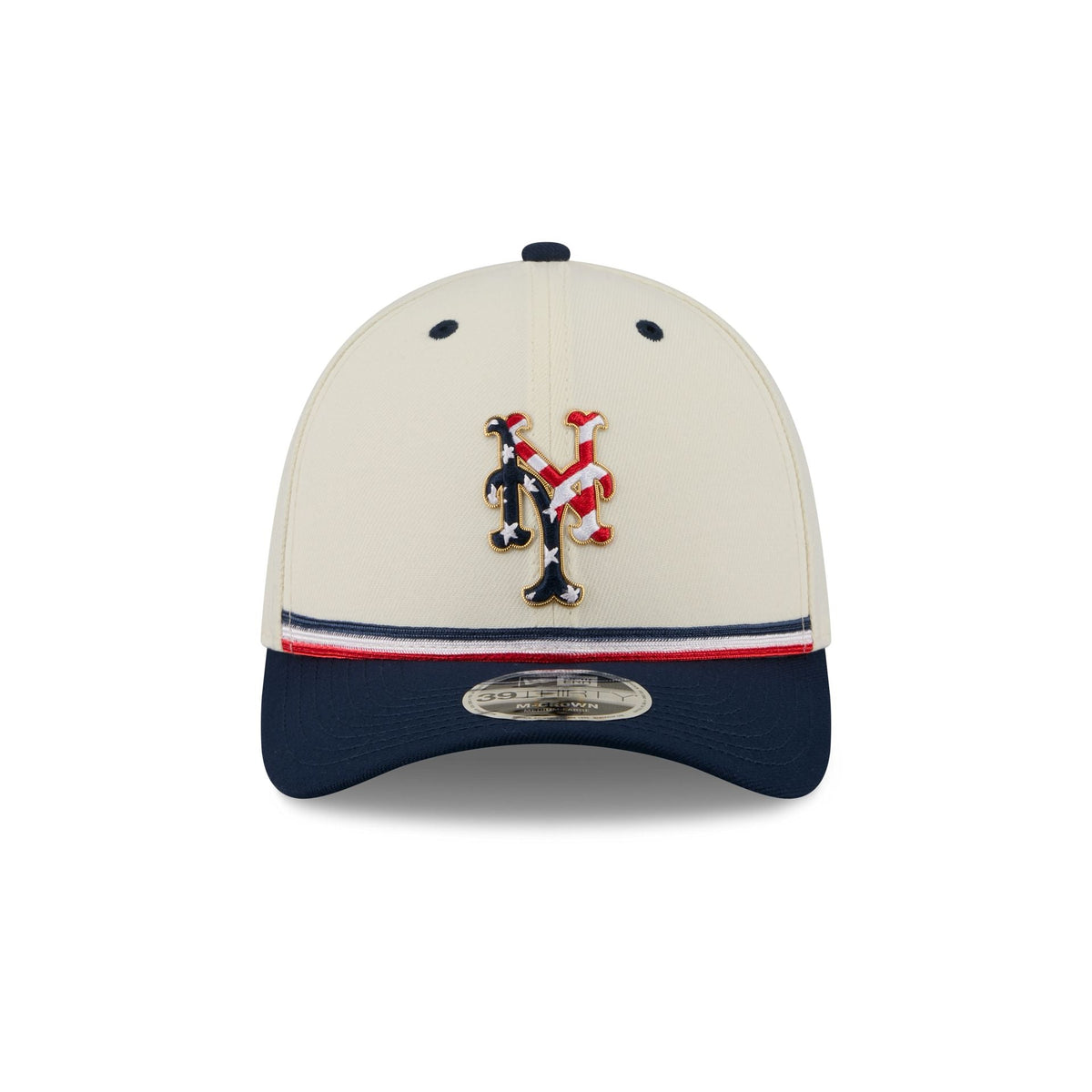 New York Mets Independence Day 2026 39THIRTY M-Crown Stretch Fit Hat