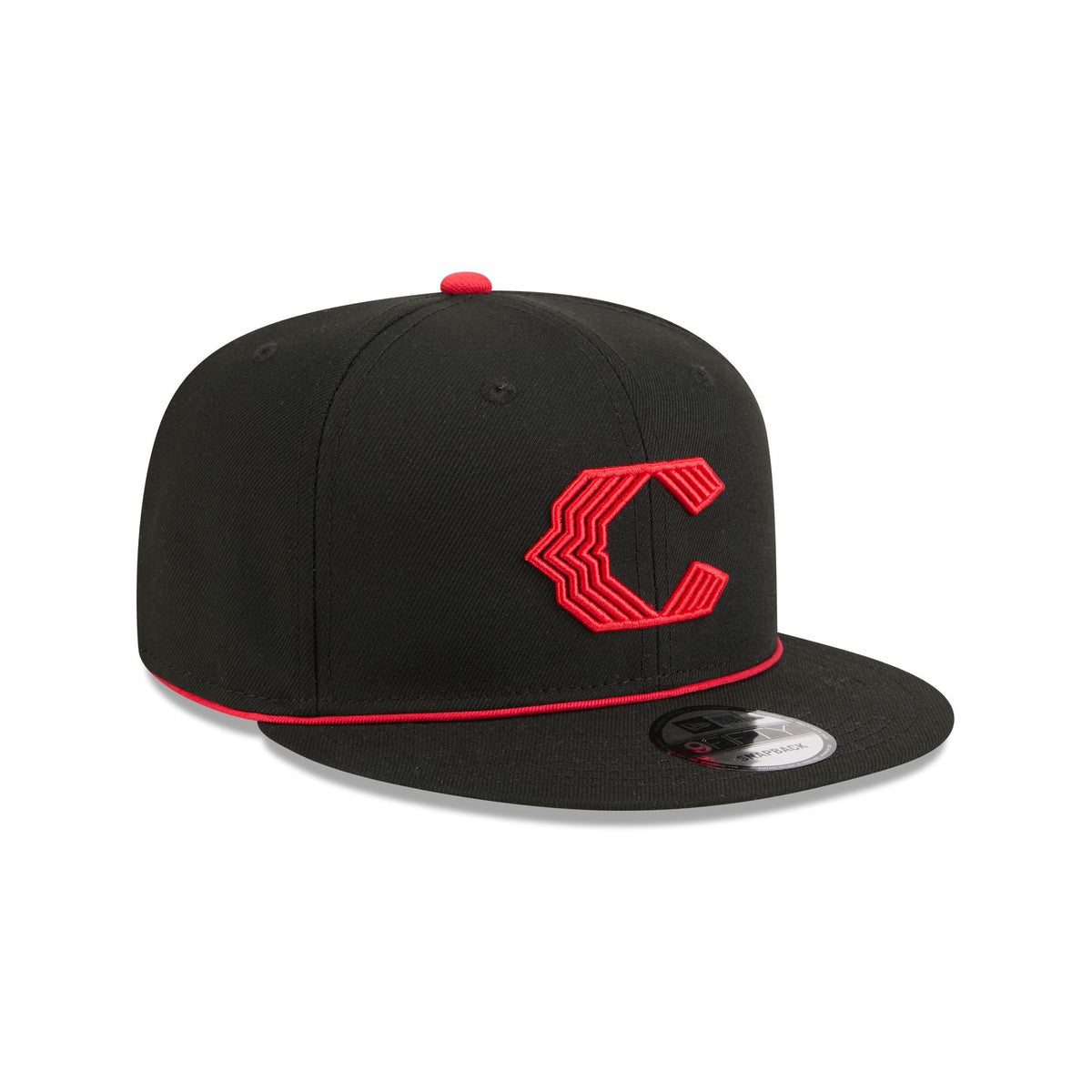 Cincinnati Reds 2026 City Connect Kids Black 9FIFTY Snapback Hat