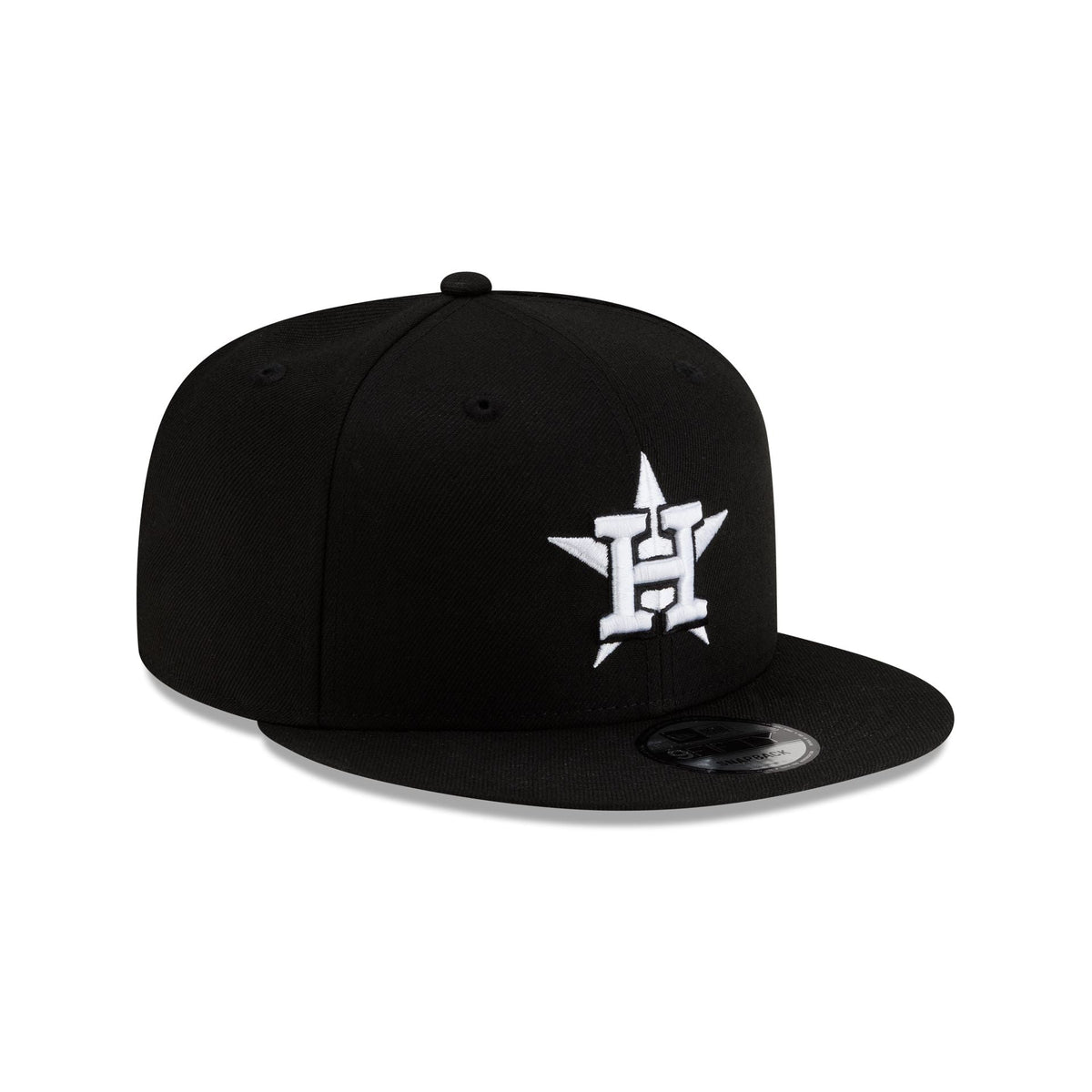 Houston Astros Basic Black & White 9FIFTY Snapback Hat