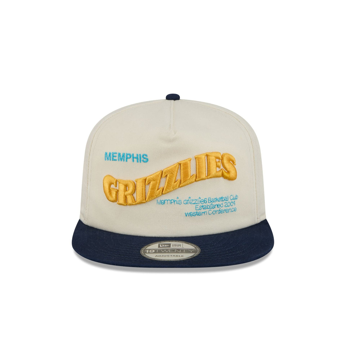 Memphis Grizzlies Conference Script Chrome White 19TWENTY Adjustable Hat