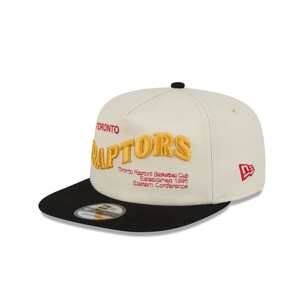 Toronto Raptors Conference Script Chrome White 19TWENTY Adjustable Hat