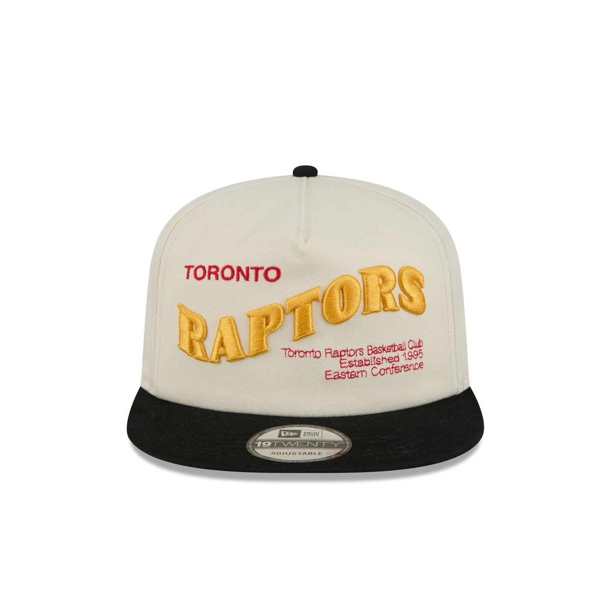 Toronto Raptors Conference Script Chrome White 19TWENTY Adjustable Hat