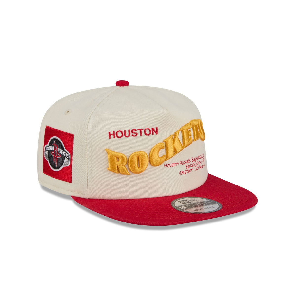 Houston Rockets Conference Script Chrome White 19TWENTY Adjustable Hat