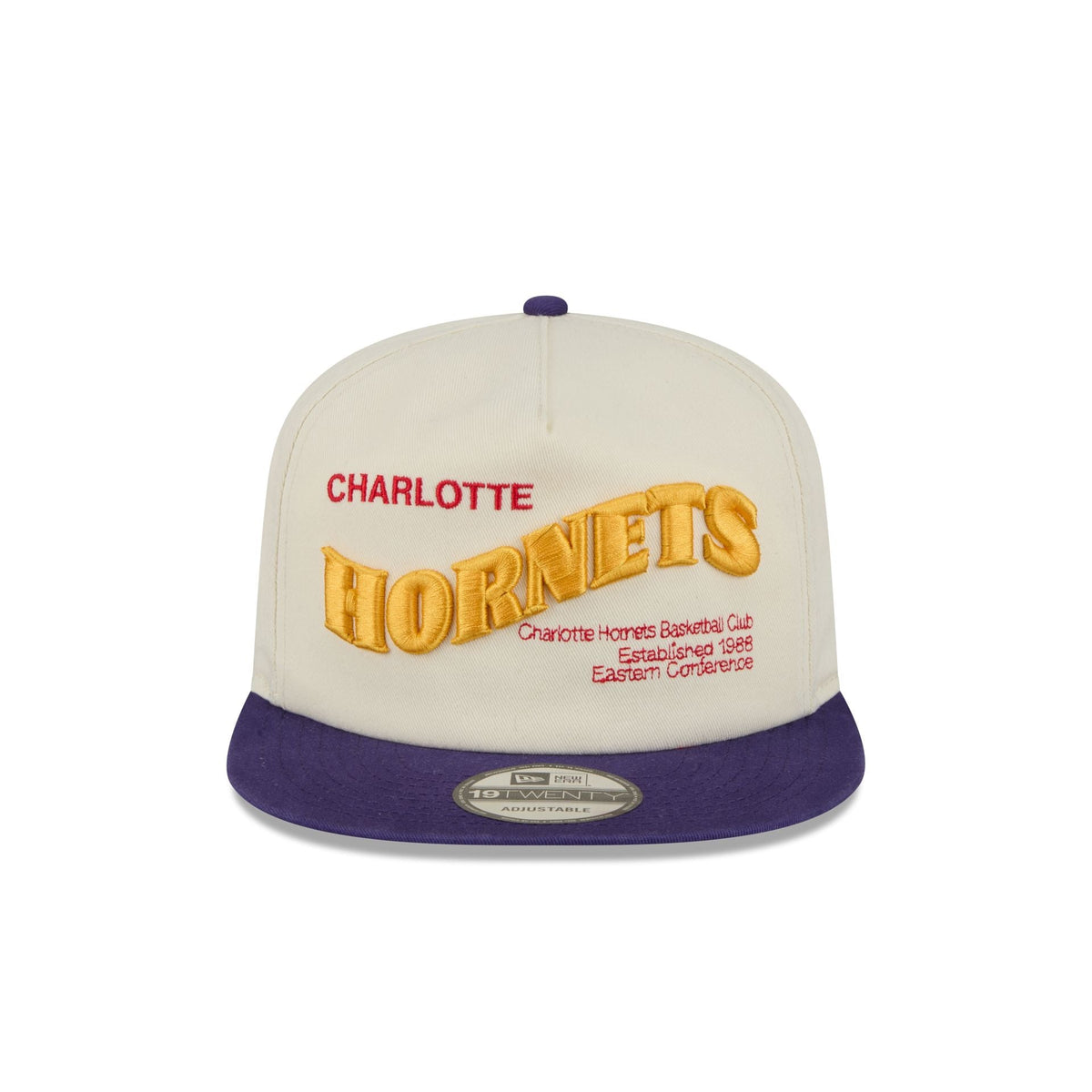 Charlotte Hornets Conference Script Chrome White 19TWENTY Adjustable Hat