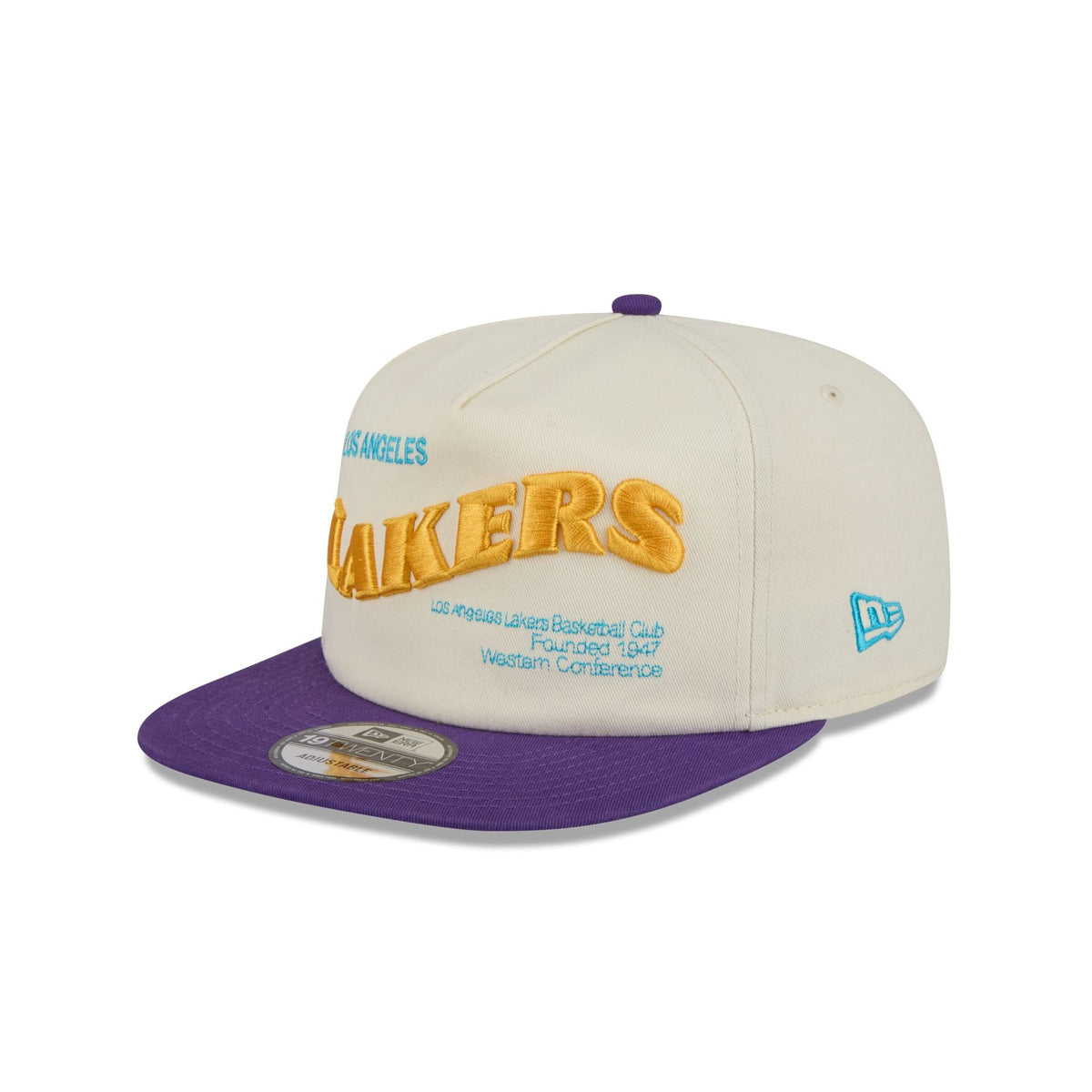 Los Angeles Lakers Conference Script Chrome White 19TWENTY Adjustable Hat