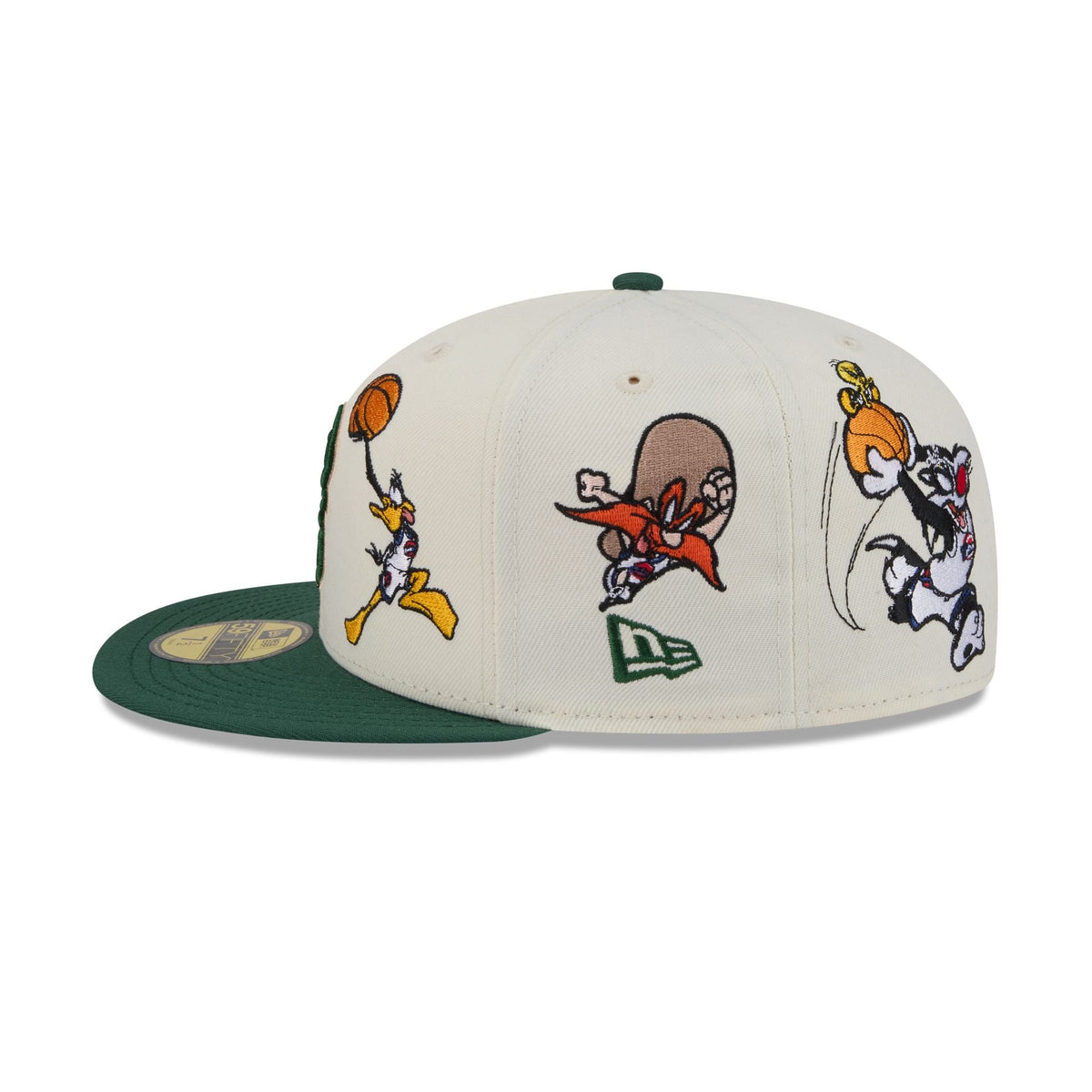 Space Jam x Milwaukee Bucks Tune Squad Chrome White 59FIFTY Fitted Hat