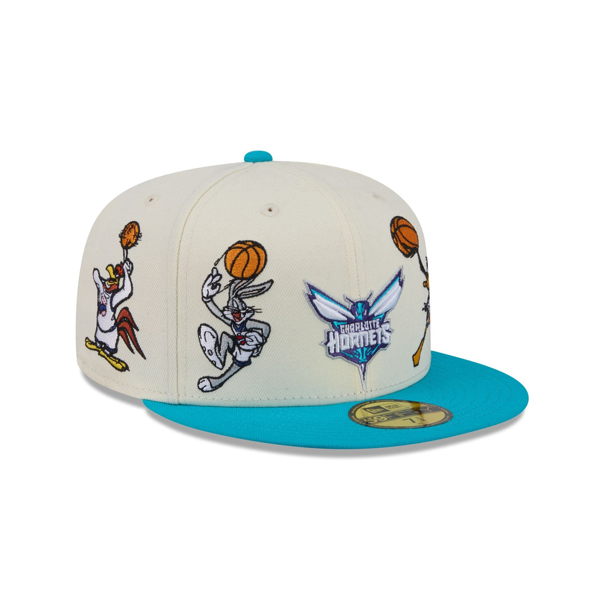 Space Jam x Charlotte Hornets Tune Squad Chrome White 59FIFTY Fitted Hat
