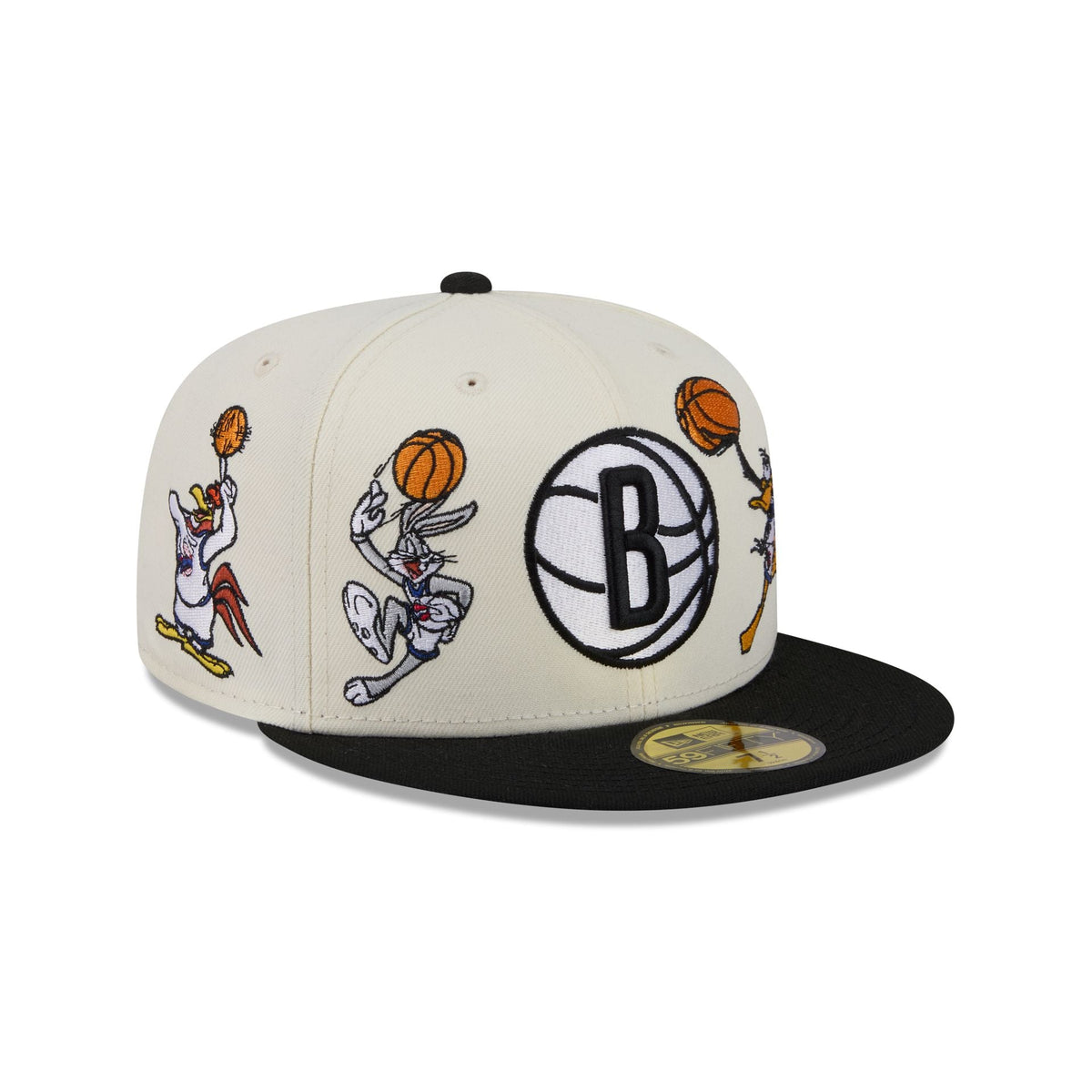 Space Jam x Brooklyn Nets Tune Squad Chrome White 59FIFTY Fitted Hat