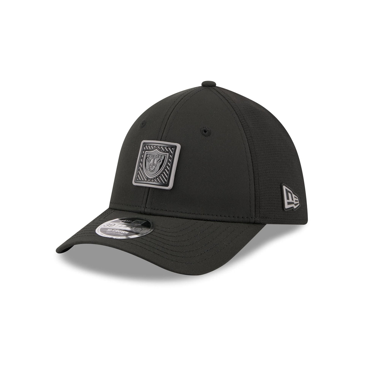 Las Vegas Raiders 2026 Training Black 39THIRTY M-Crown Stretch-Fit Hat