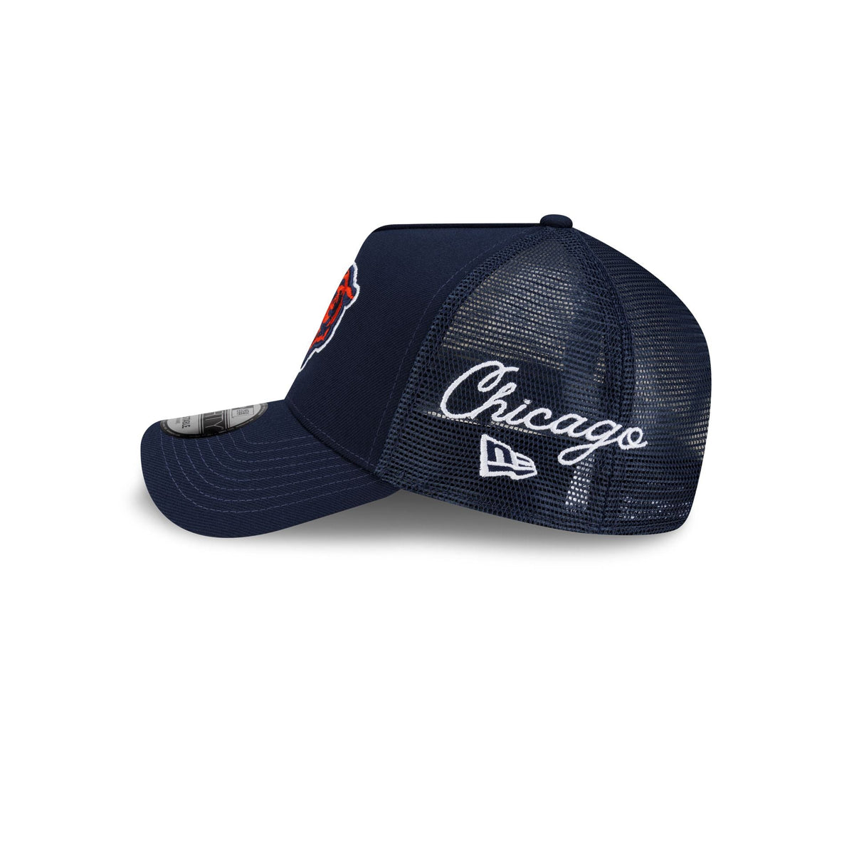 Chicago Bears Side Script 9FORTY A-Frame Trucker Hat