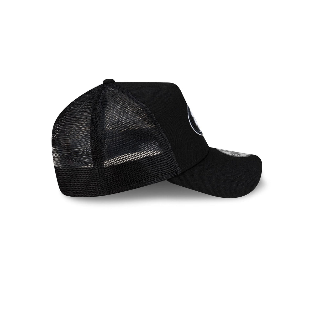 San Francisco 49ers Side Script Black 9FORTY A-Frame Trucker Hat