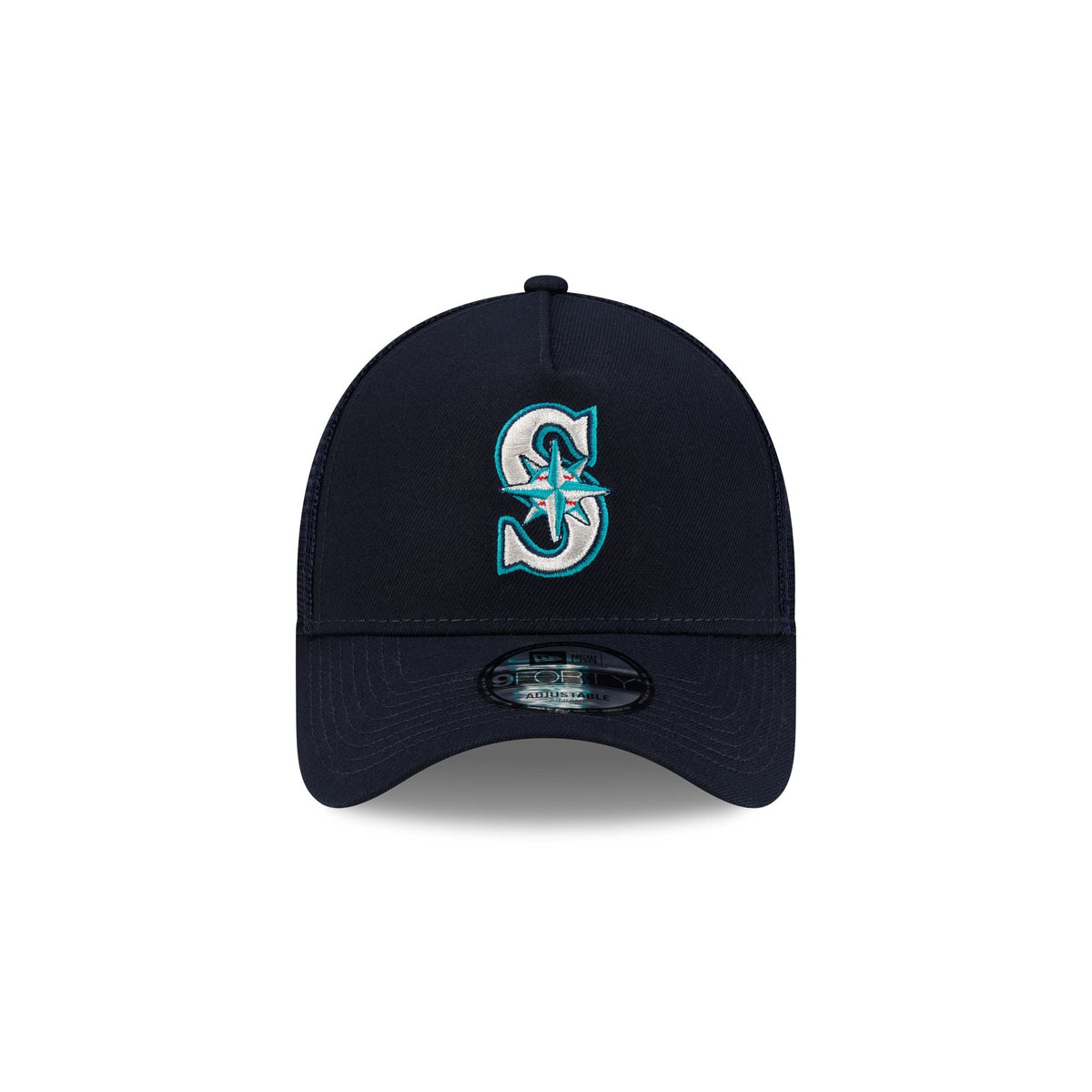 Seattle Mariners Side Script 9FORTY A-Frame Trucker Hat