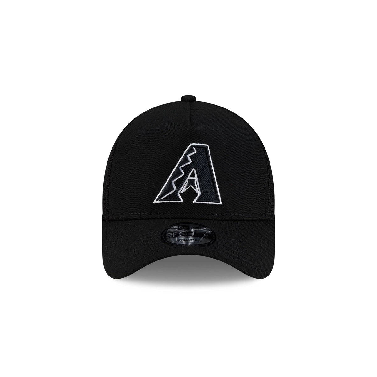 Arizona Diamondbacks Side Script Black 9FORTY A-Frame Trucker Hat