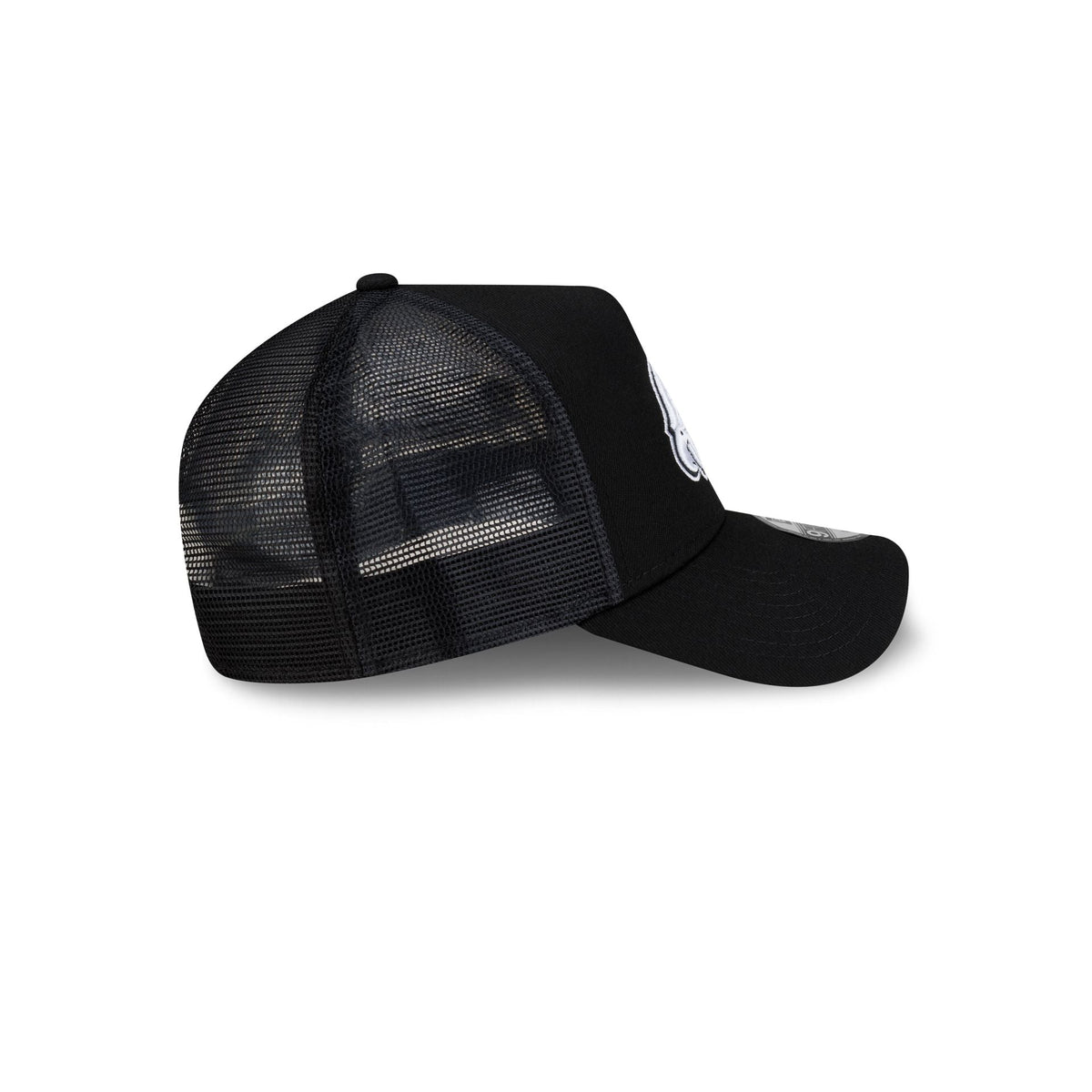 Philadelphia Eagles Side Script Black 9FORTY A-Frame Trucker Hat