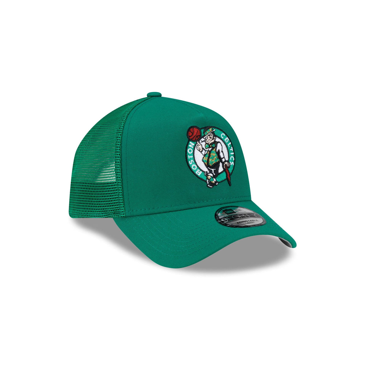 Boston Celtics Side Script 9FORTY A-Frame Trucker Hat
