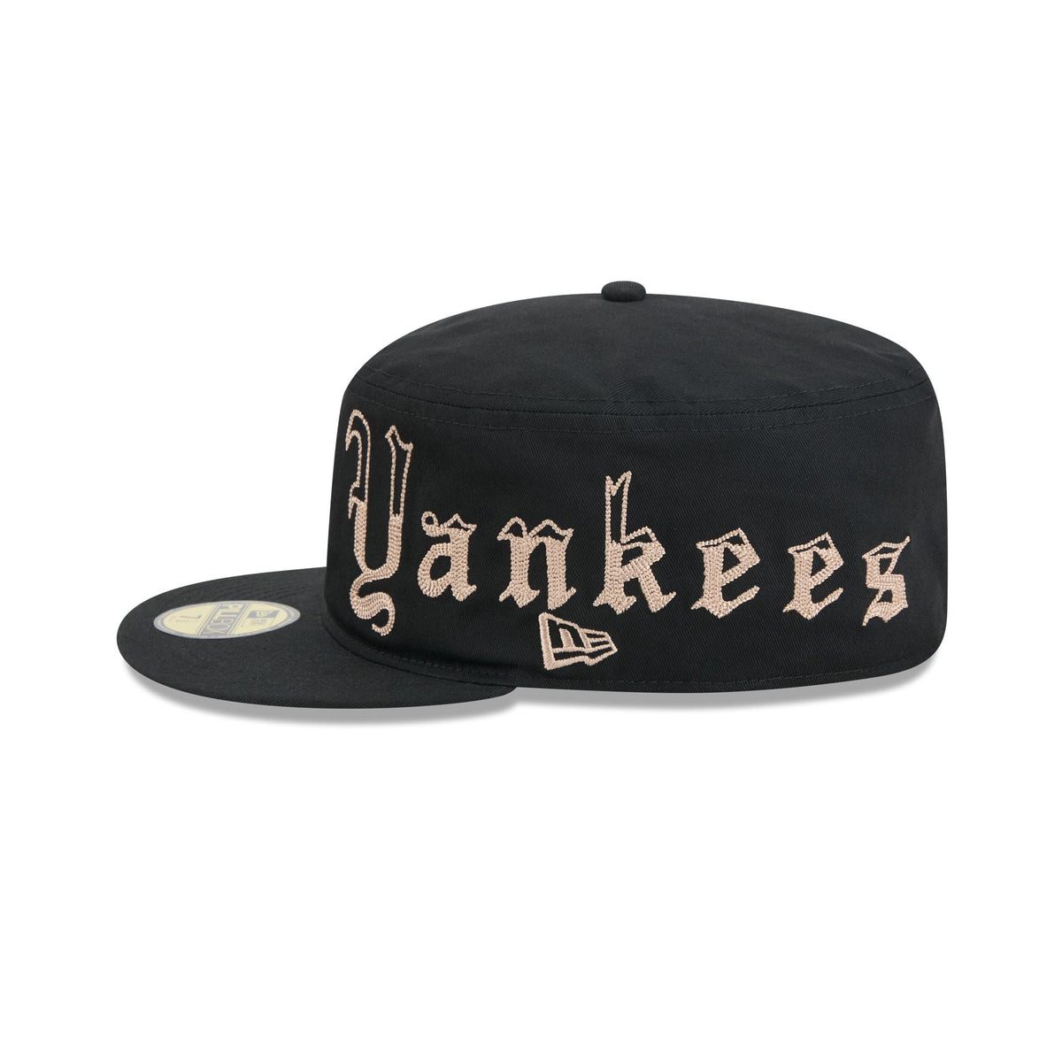 New York Yankees Gothic Lettering Pillbox Hat