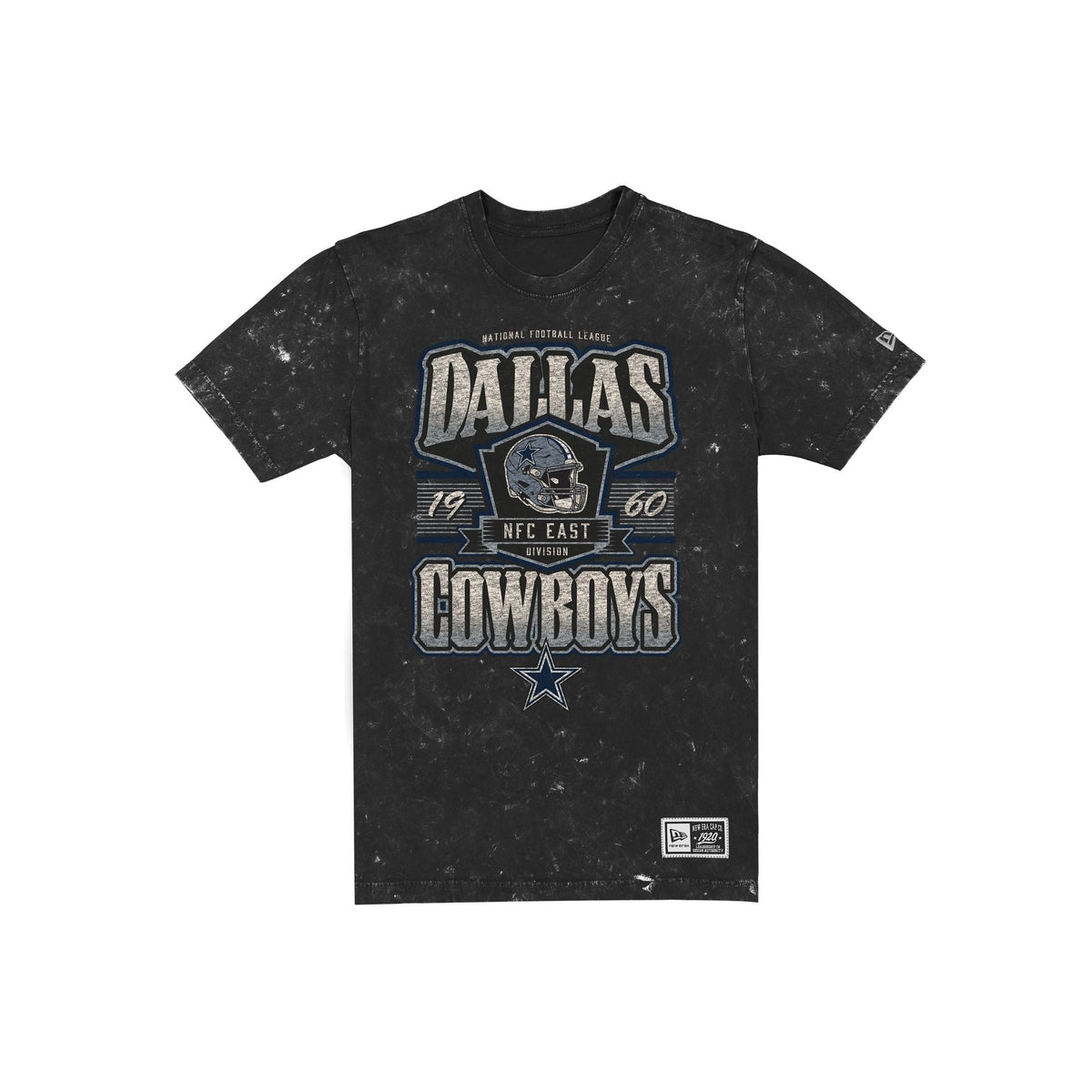 Dallas Cowboys Throwback Washed Graphic Black T-Shirt