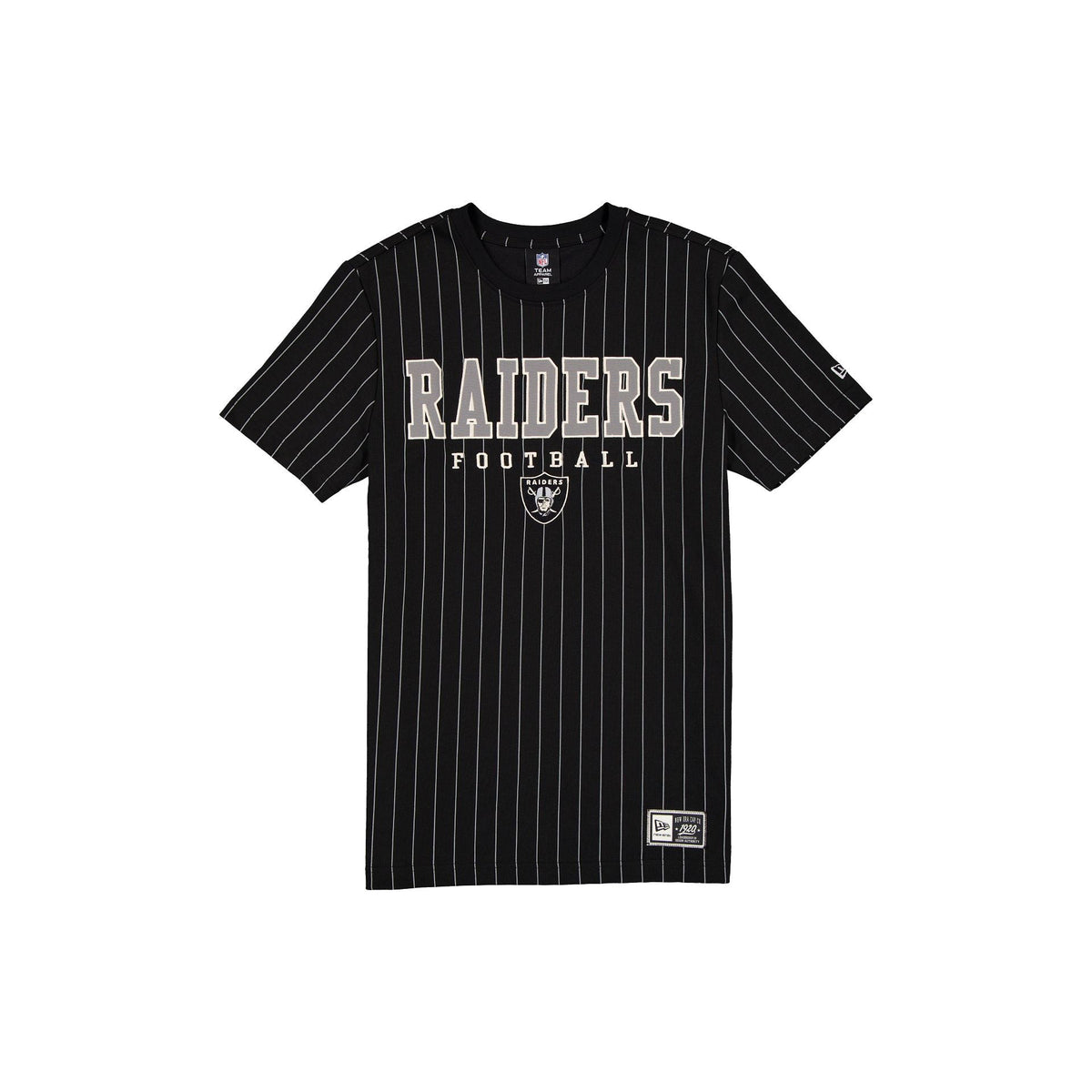Las Vegas Raiders Throwback Pinstripe Varsity T-Shirt
