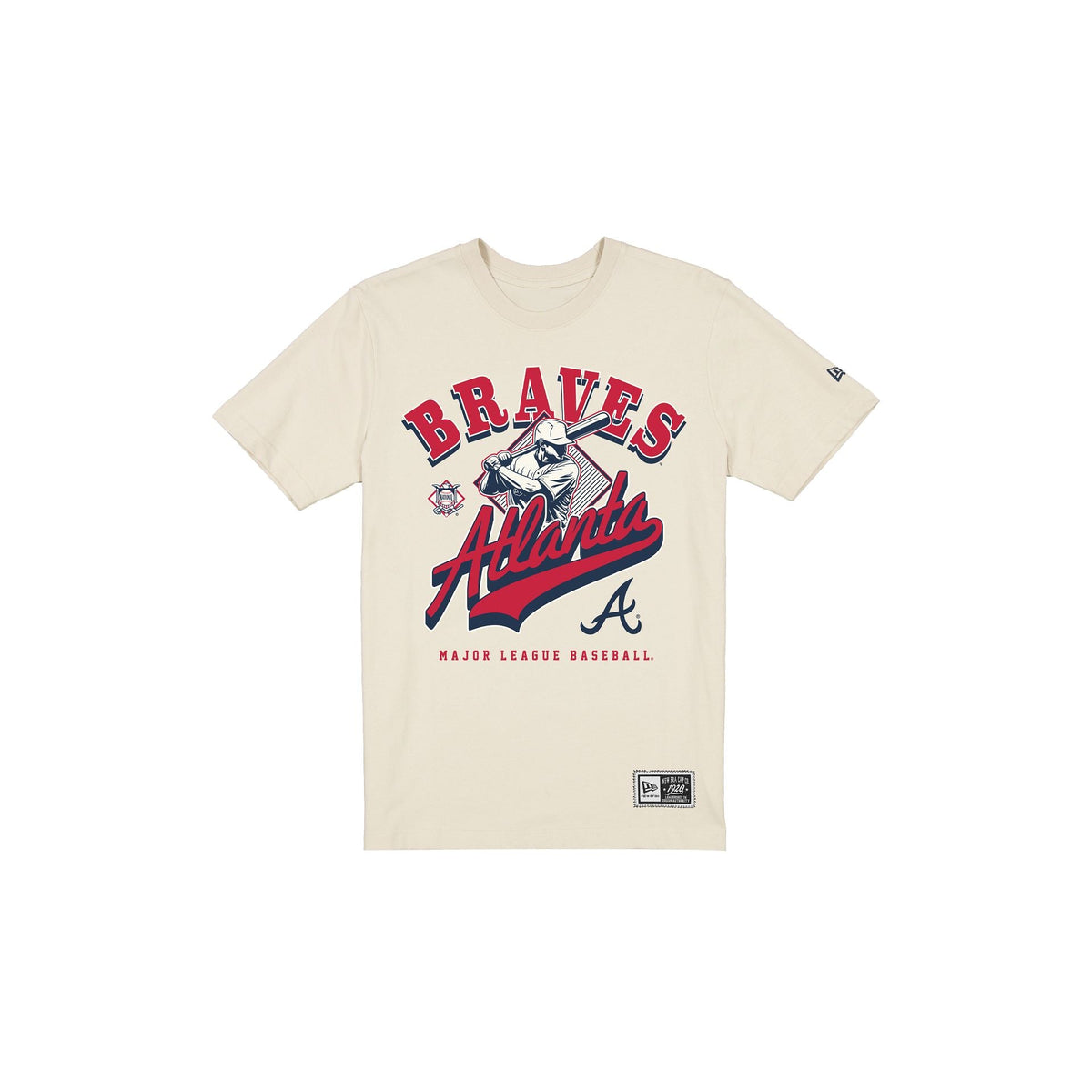 Atlanta Braves Throwback Batter Chrome White T-Shirt