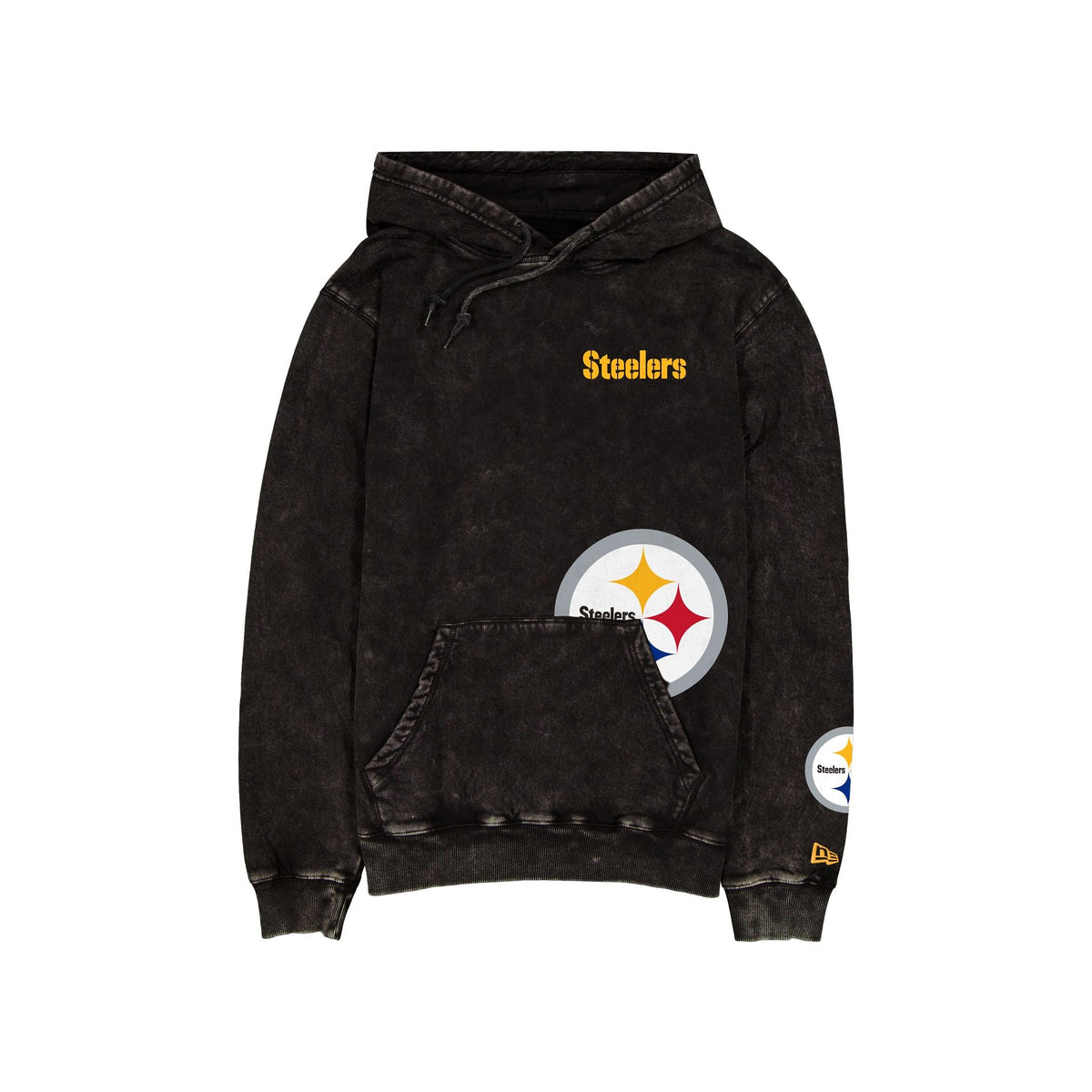 Pittsburgh Steelers Logo Washed Black Hoodie