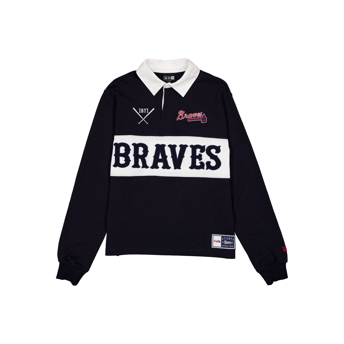 Atlanta Braves Long-Sleeve Rugby T-Shirt