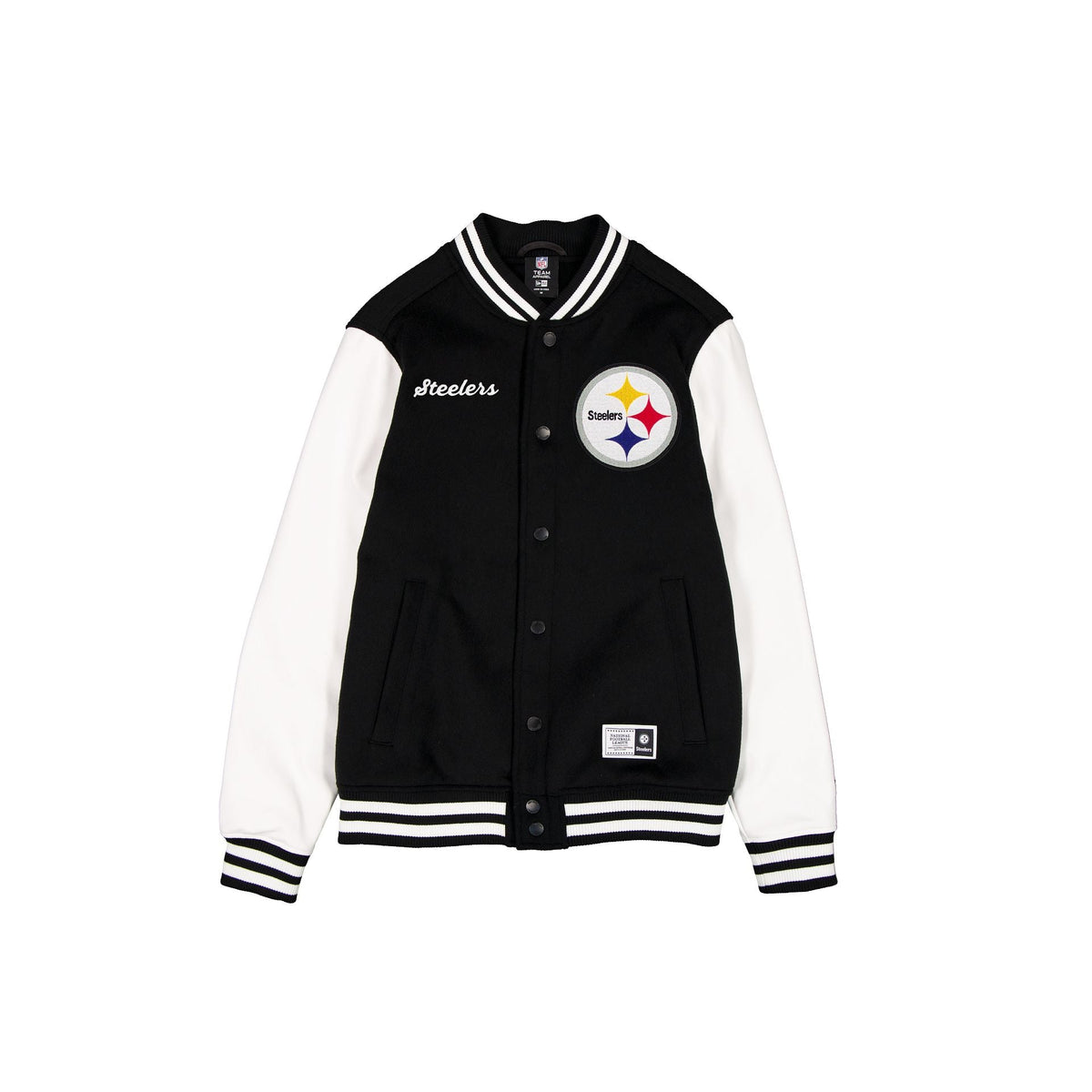 Pittsburgh Steelers Black & White Varsity Jacket