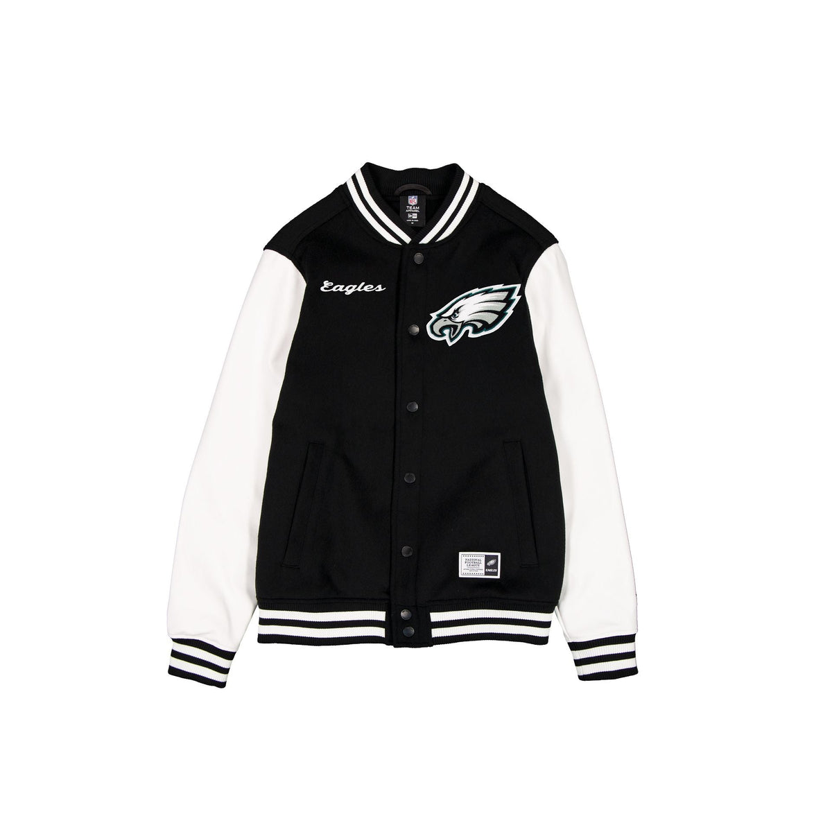 Philadelphia Eagles Black & White Varsity Jacket