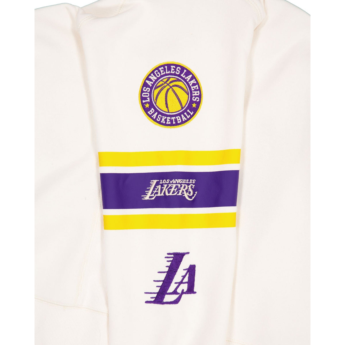 Los Angeles Lakers Women's Chrome White Varsity Crewneck