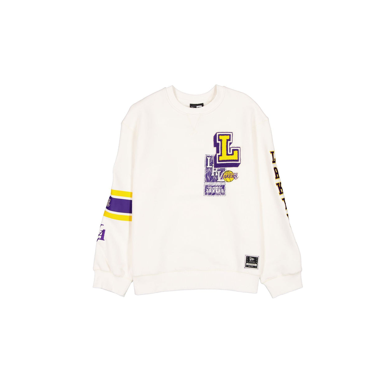 Los Angeles Lakers Women's Chrome White Varsity Crewneck