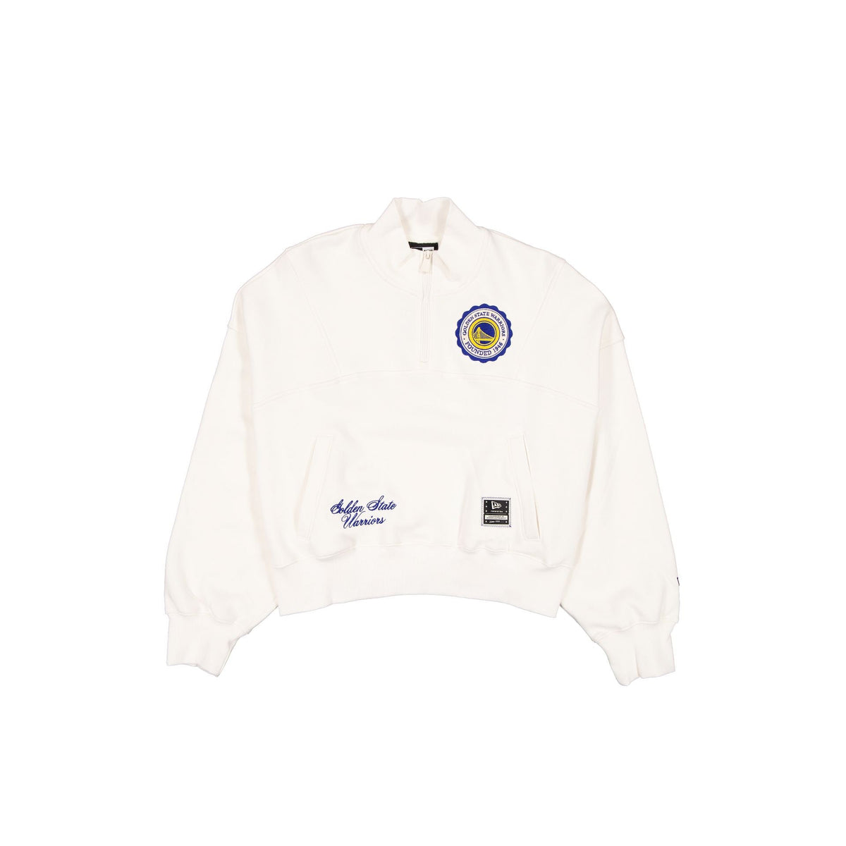 Golden State Warriors Women's Chrome White Quarter Zip