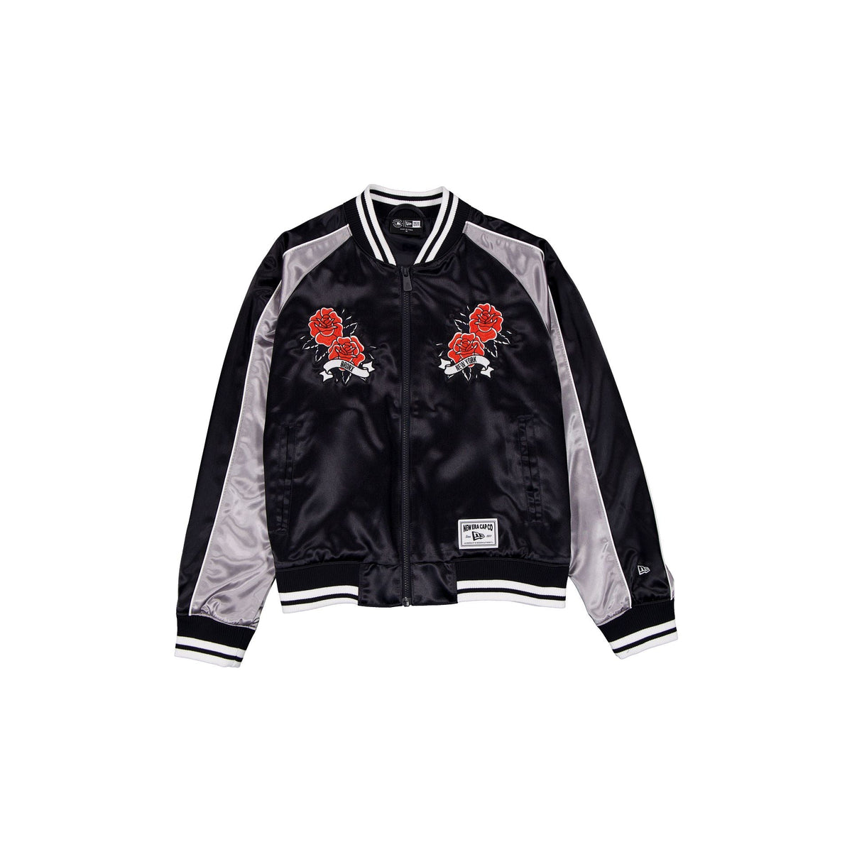 New York Yankees Women's Floral Satin Varsity Jacket