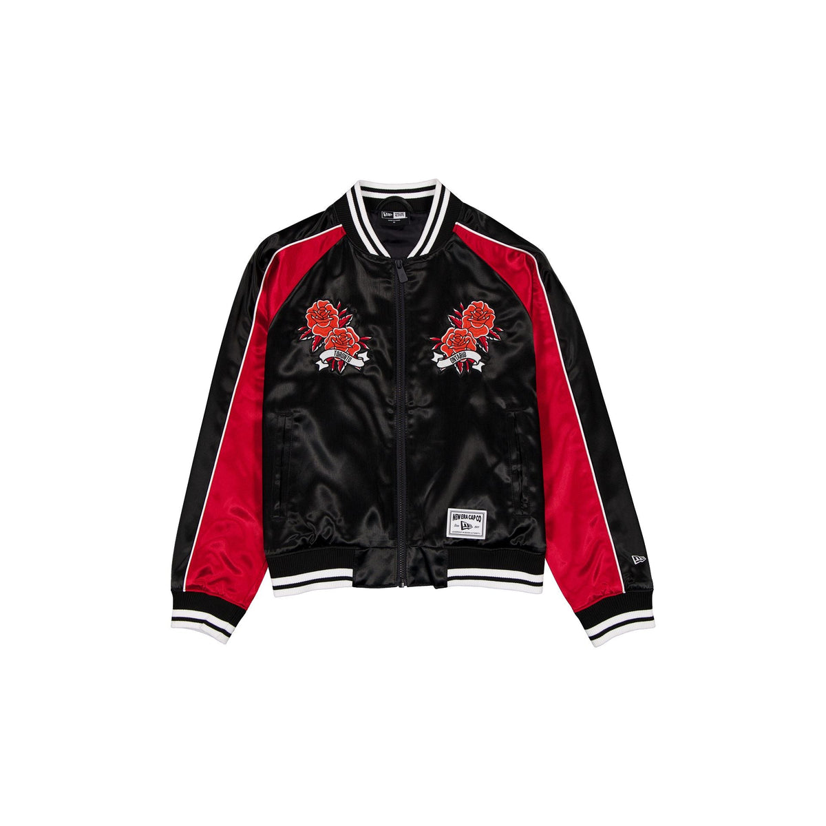 Toronto Raptors Women's Floral Satin Varsity Jacket