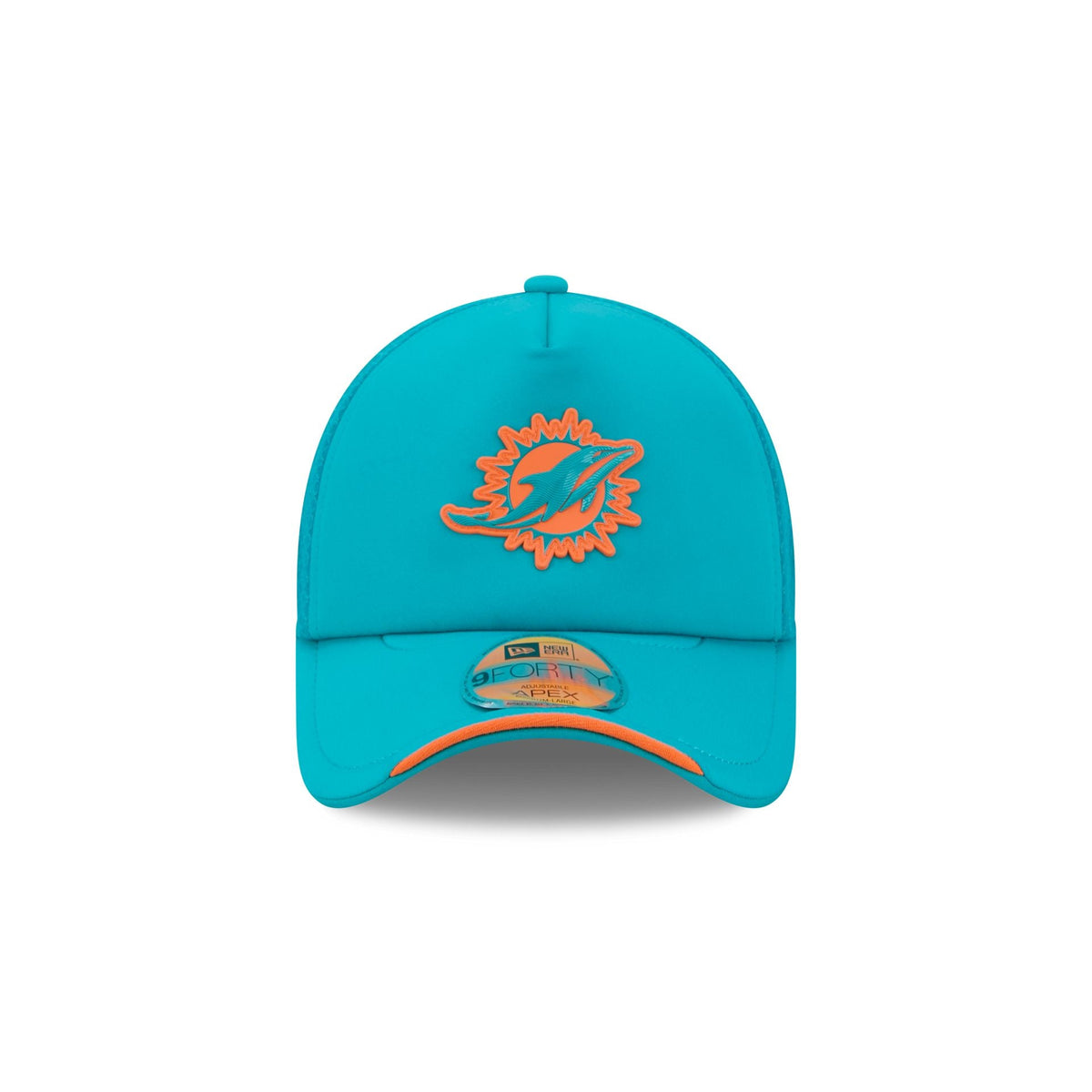 Miami Dolphins 2026 Sideline 9FORTY APEX Trucker Hat